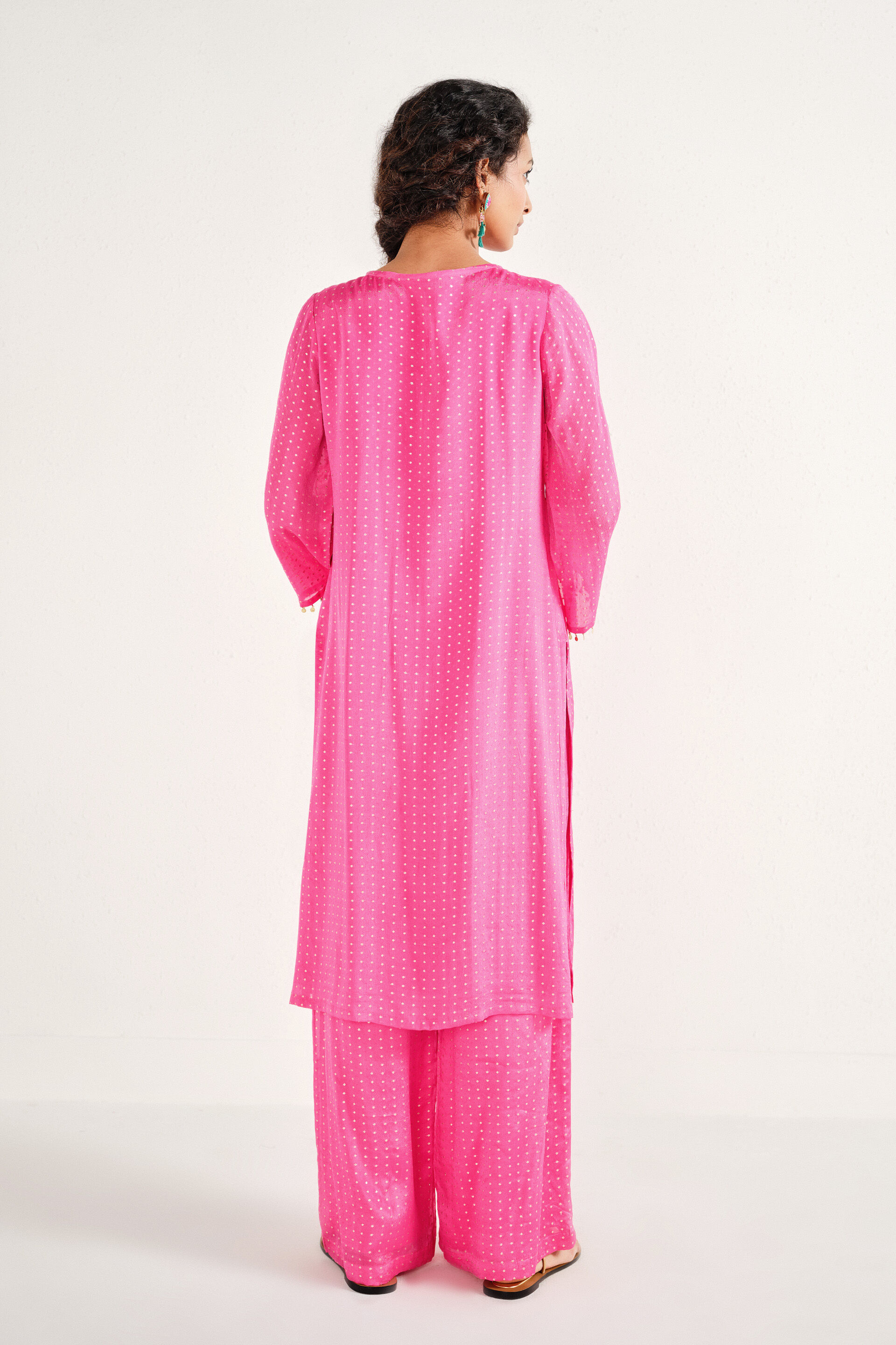 Gulabi Raah Embroidered Kurta Set, Pink, image 6