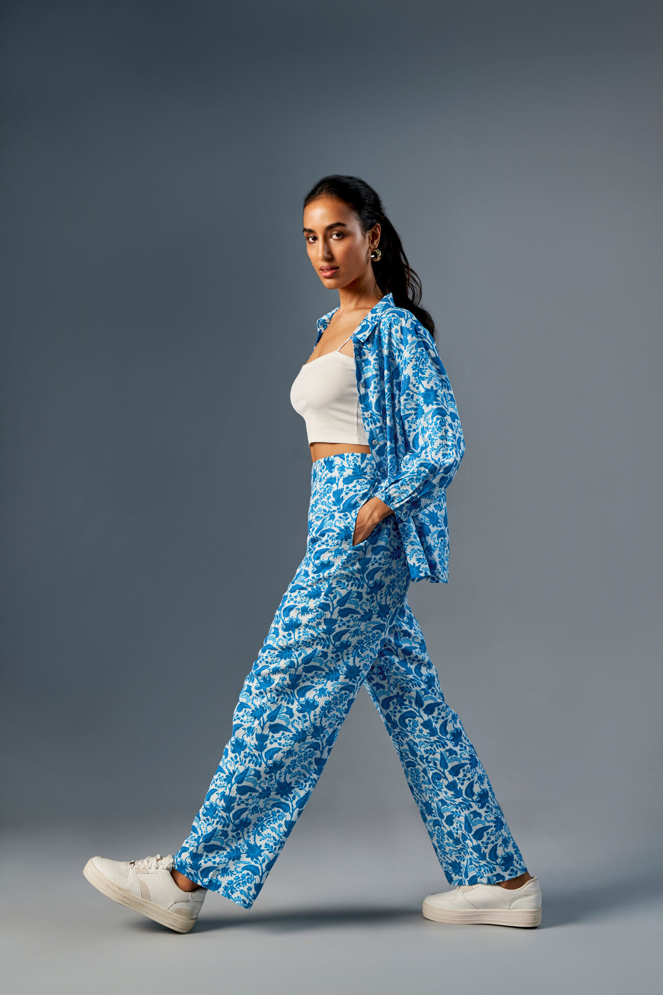 Confident In Blue Co-Ord Set, Blue, image 4
