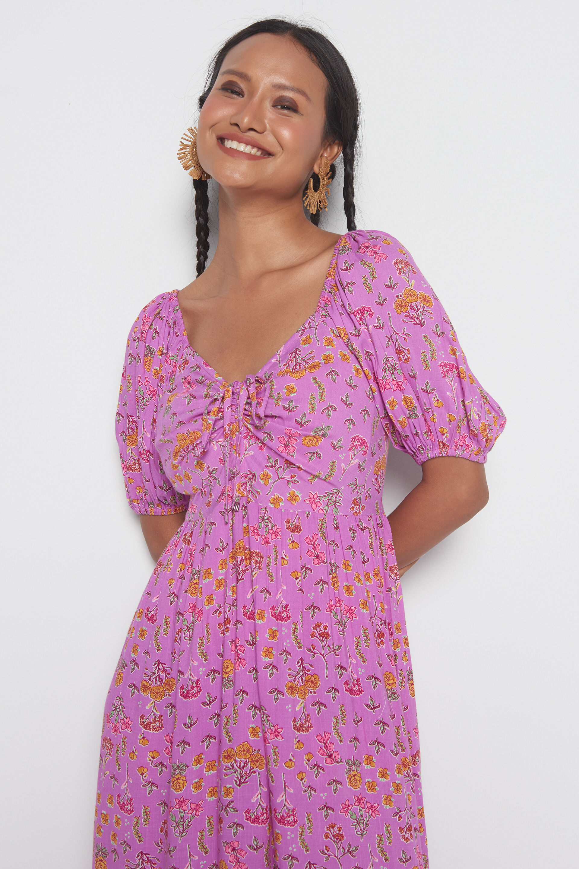 Sadabahar Flared Dress, Lilac, image 6