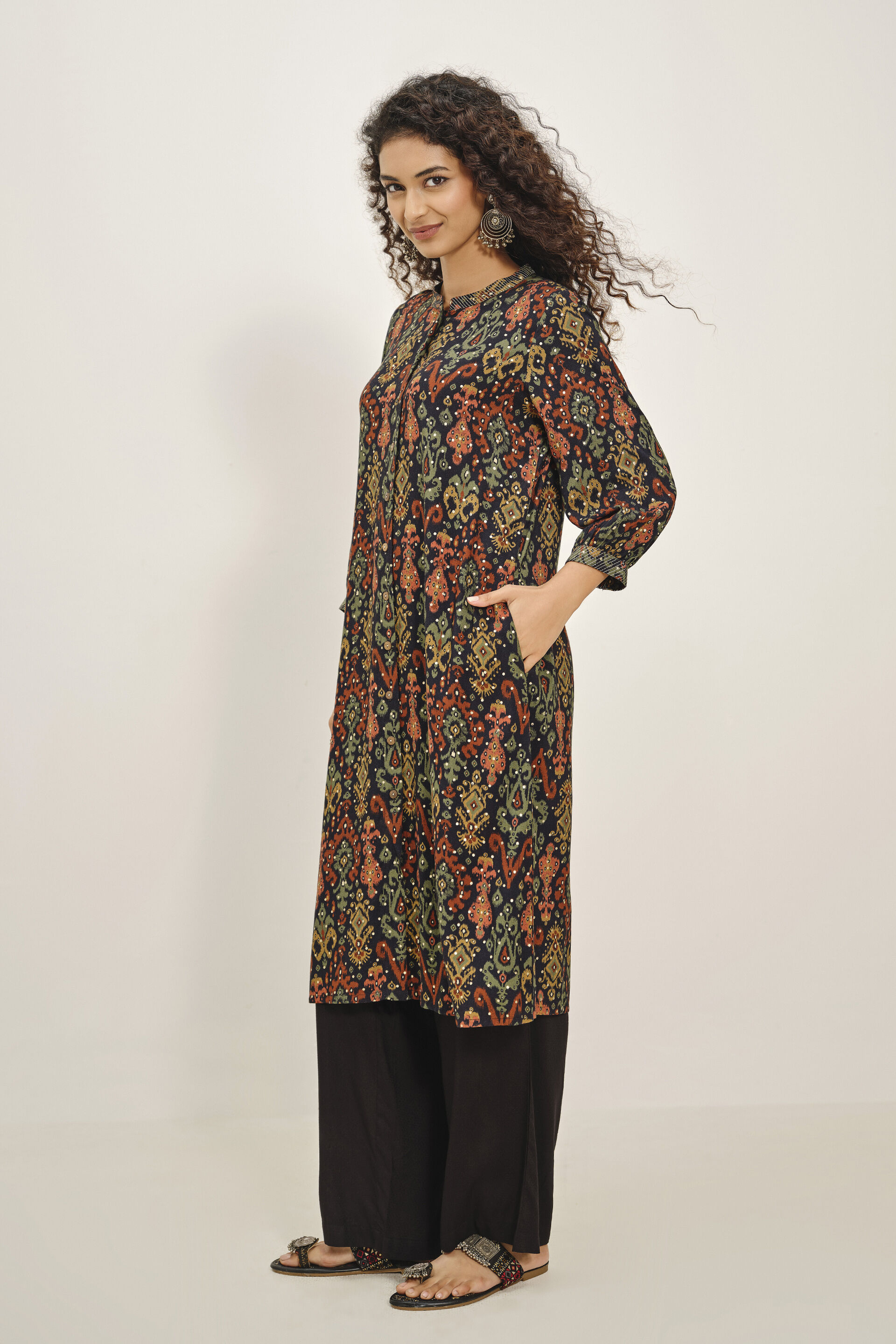 Black Kamaal Kurta, Black, image 4
