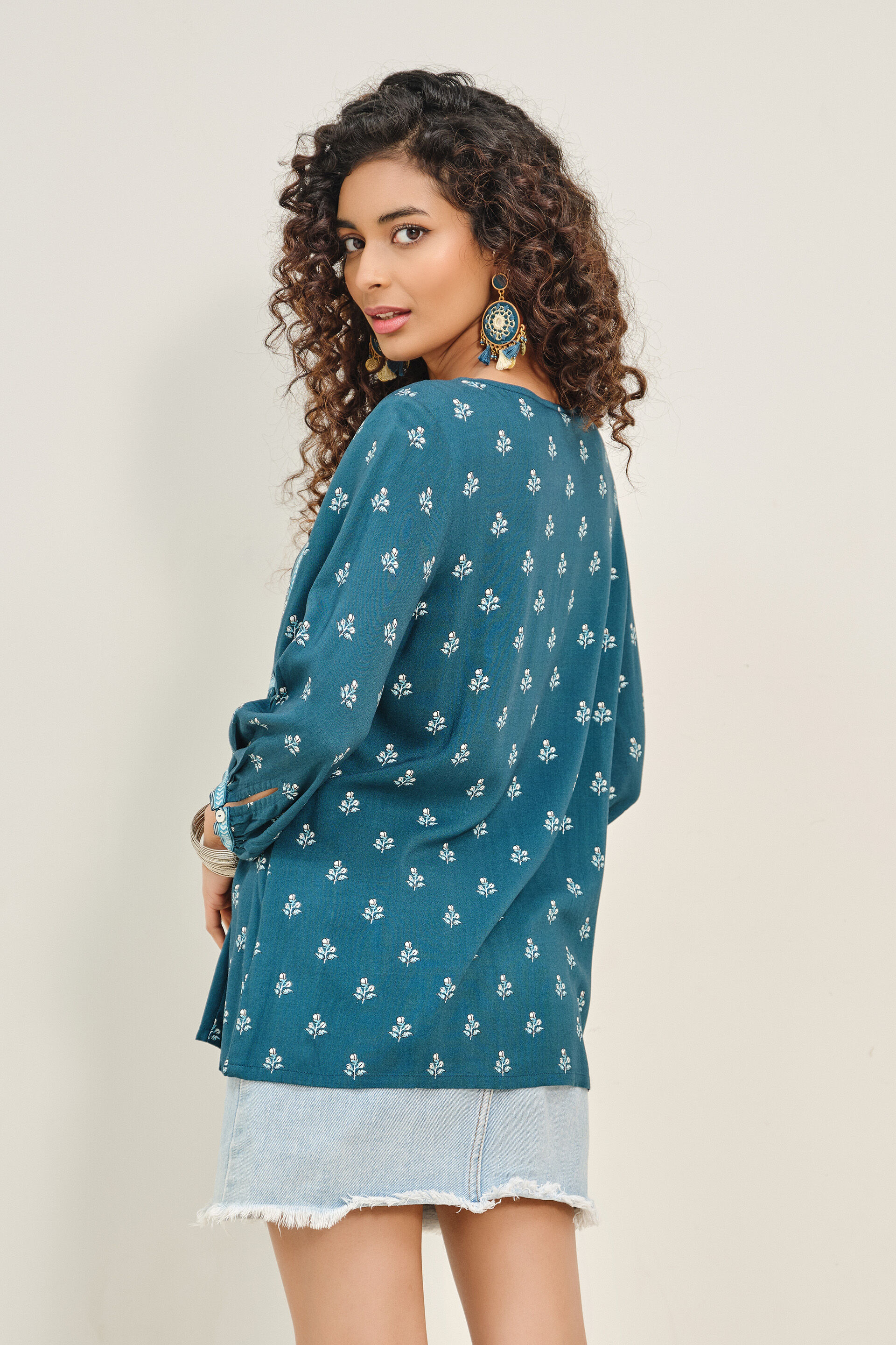 Indigo Intezaar Top, Indigo, image 3