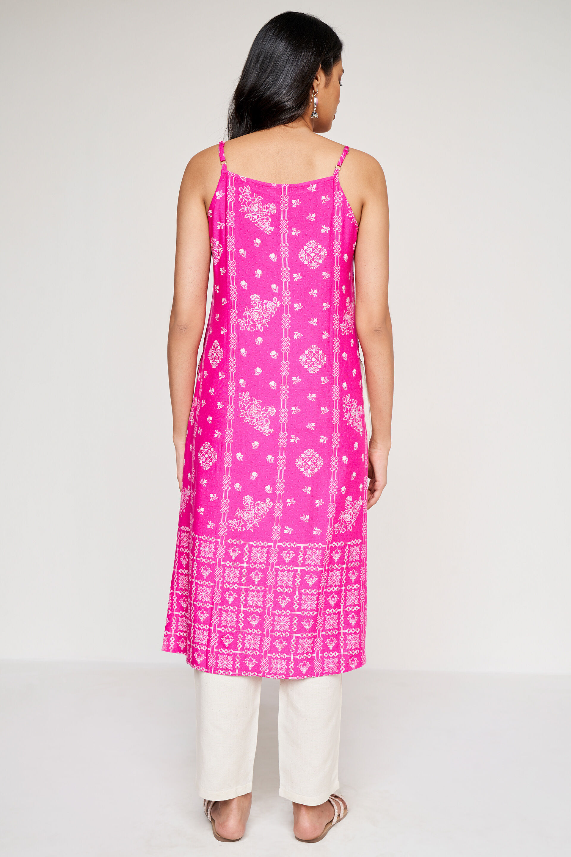 Pink Floral Straight Set-2, Pink, image 2