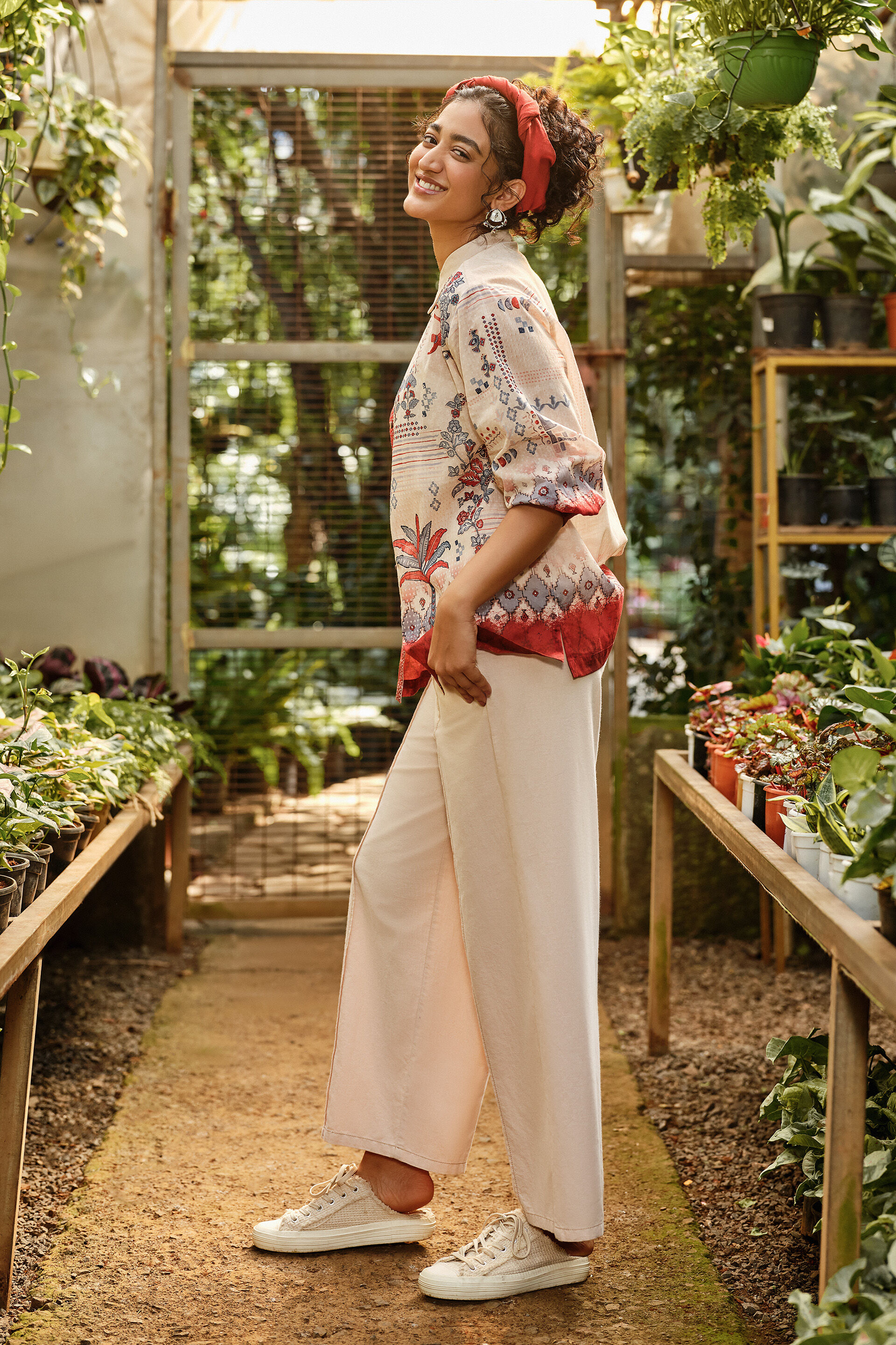 Naira Boxy Shirt, Beige, image 2