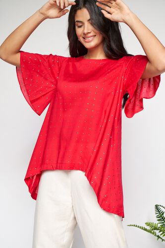 2 - Hot Pink High Low A-Line Top, image 2