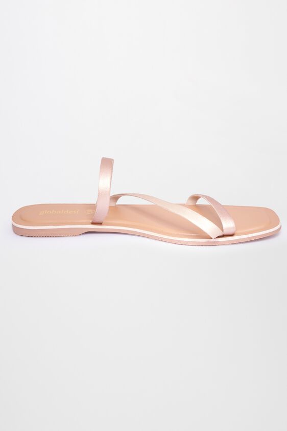 2 - Gold Flat Sandal, image 2