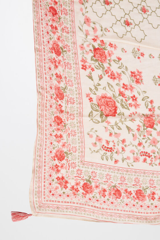 Beige Print Scarf, , image 2