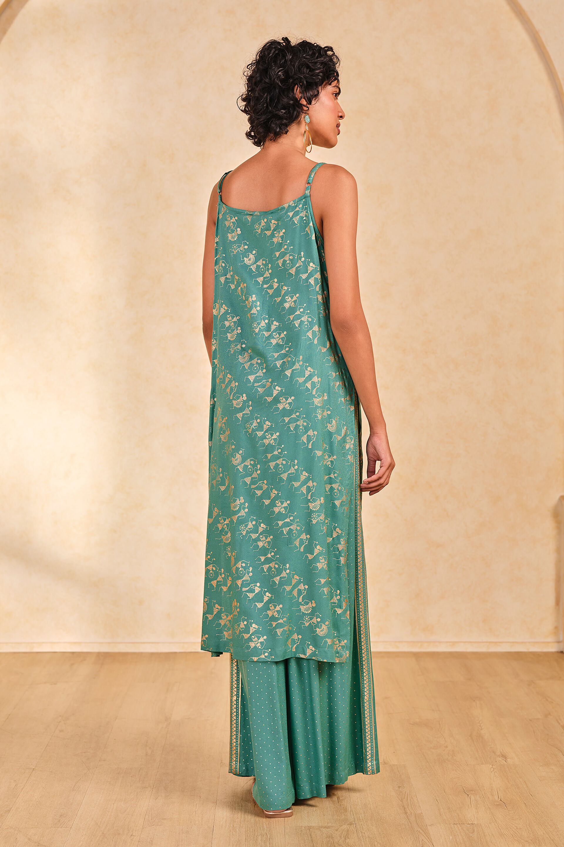 Mint Green Kurta and Pant Set, Green, image 3