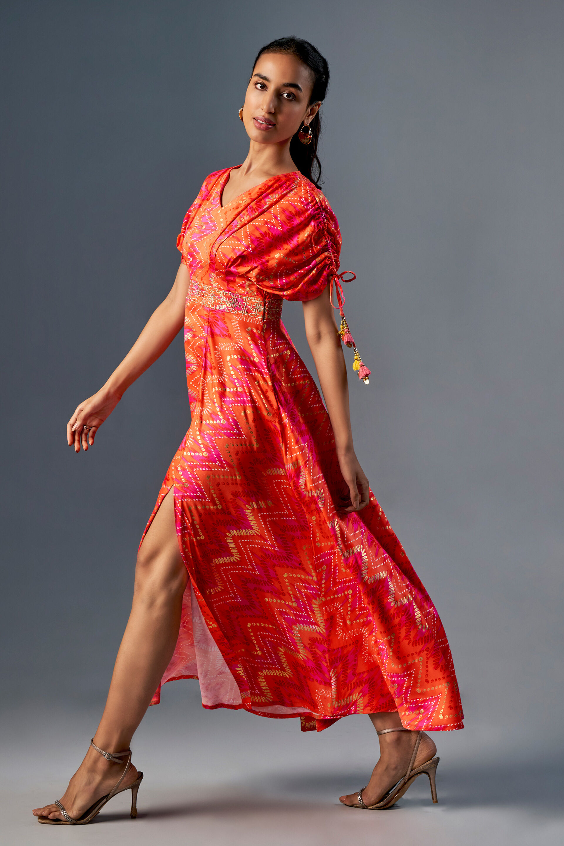 Sundowner Pleated Maxi Dress