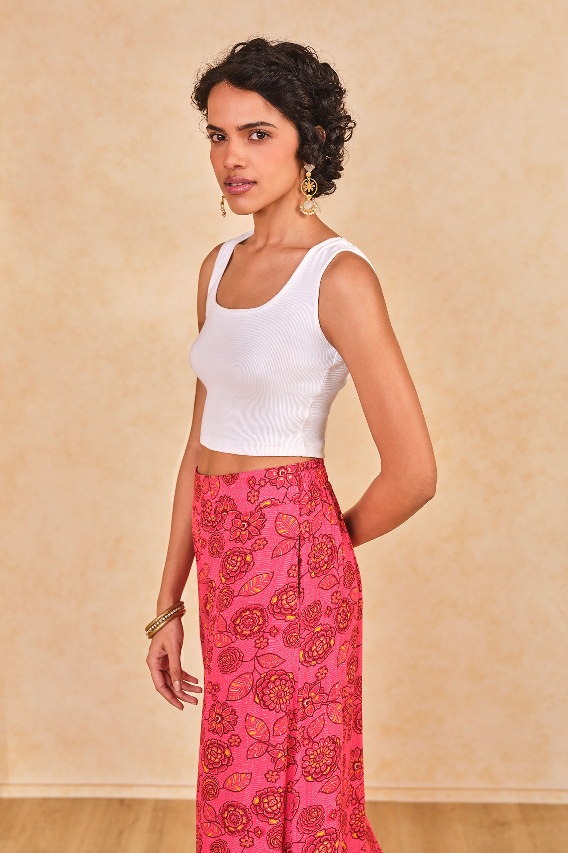 White Cotton Top, White, image 3