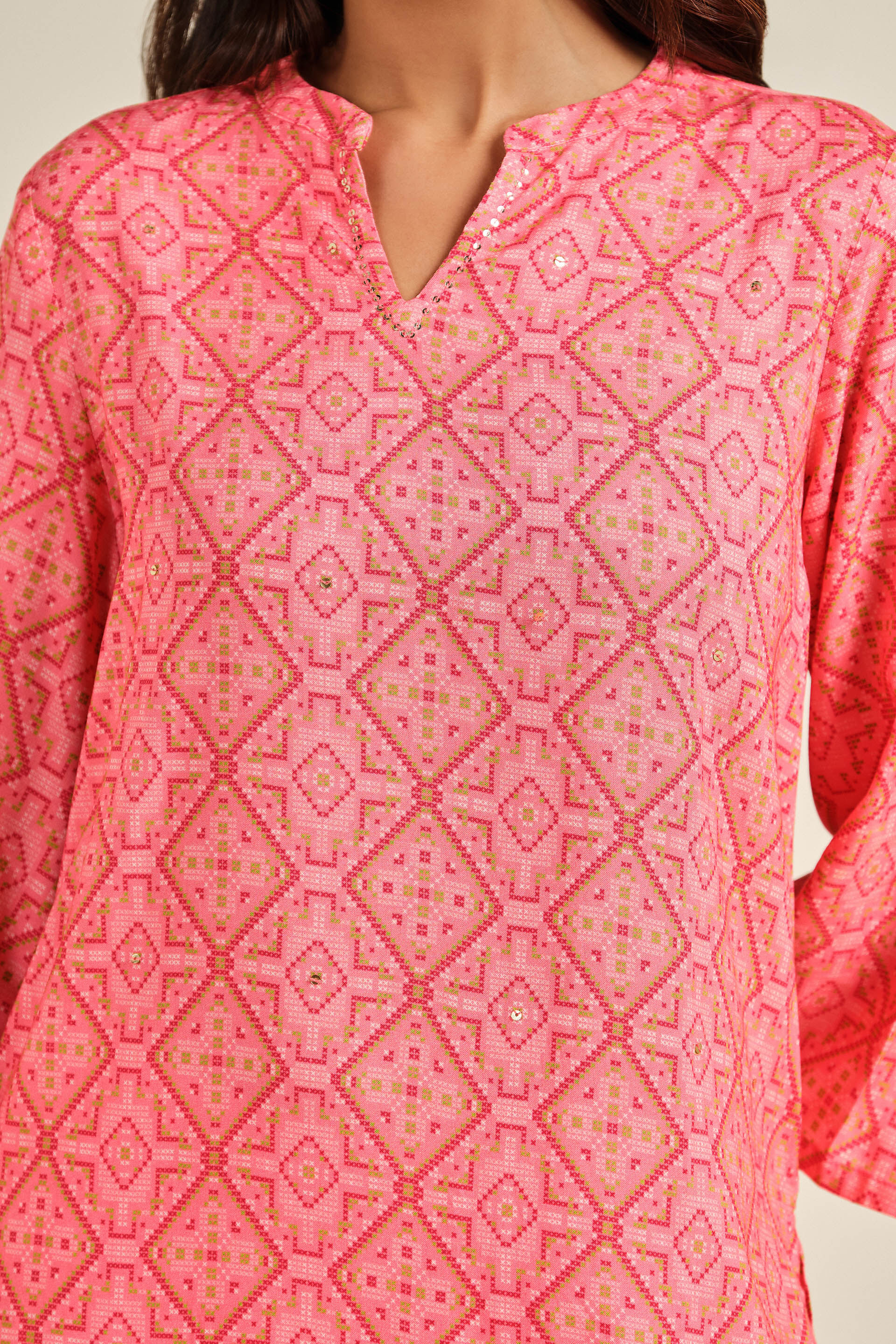 Bahaar Kurta Set, Pink, image 4