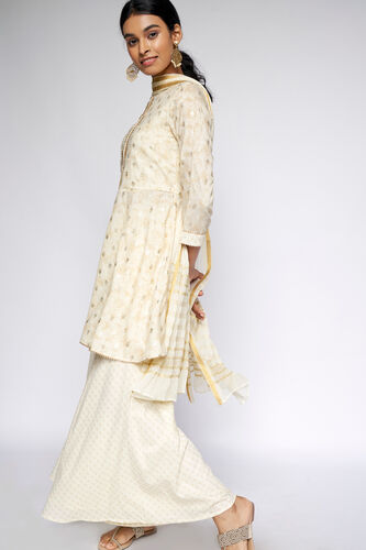3 - Beige Lace Fit and Flare Suit, image 3