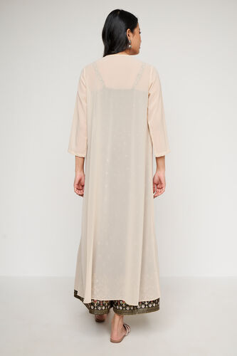 Cream Solid High-Low Shrug, Cream, image 4