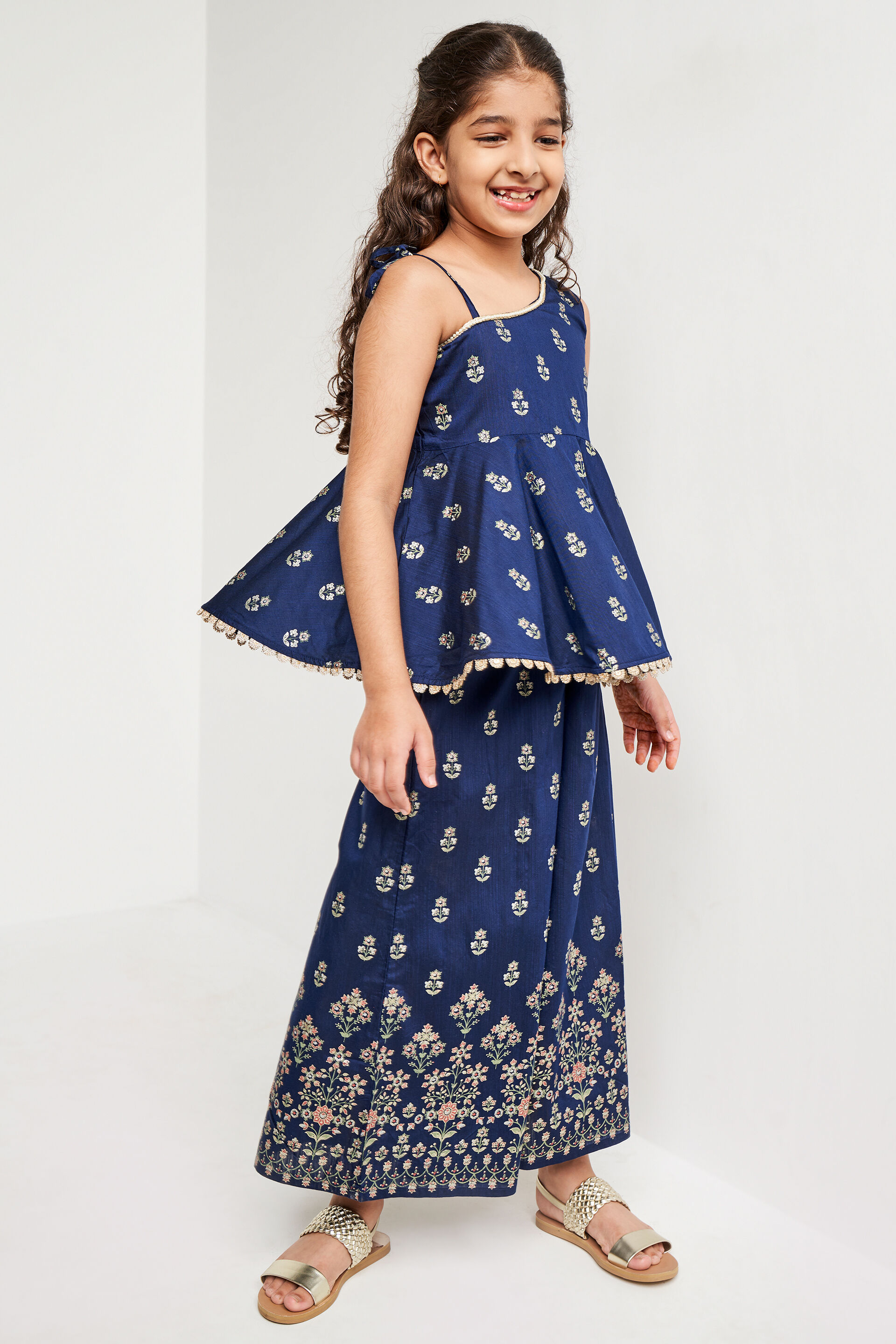 Indigo Khadi Flared Suit, Indigo, image 8