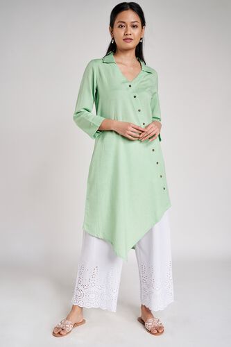 2 - Mint Solid Three-Quarter Sleeves Tunic, image 2