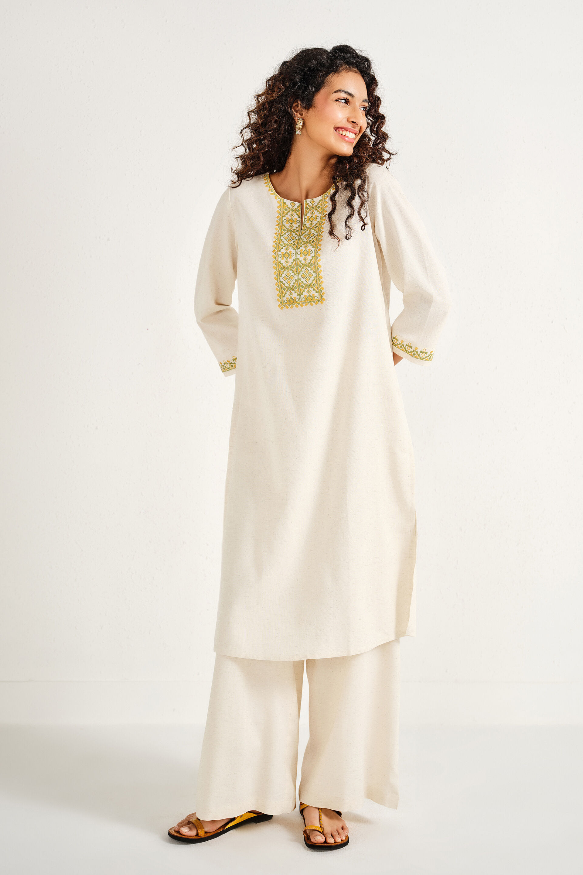 Nivaya Natural Kurta, Natural, image 2