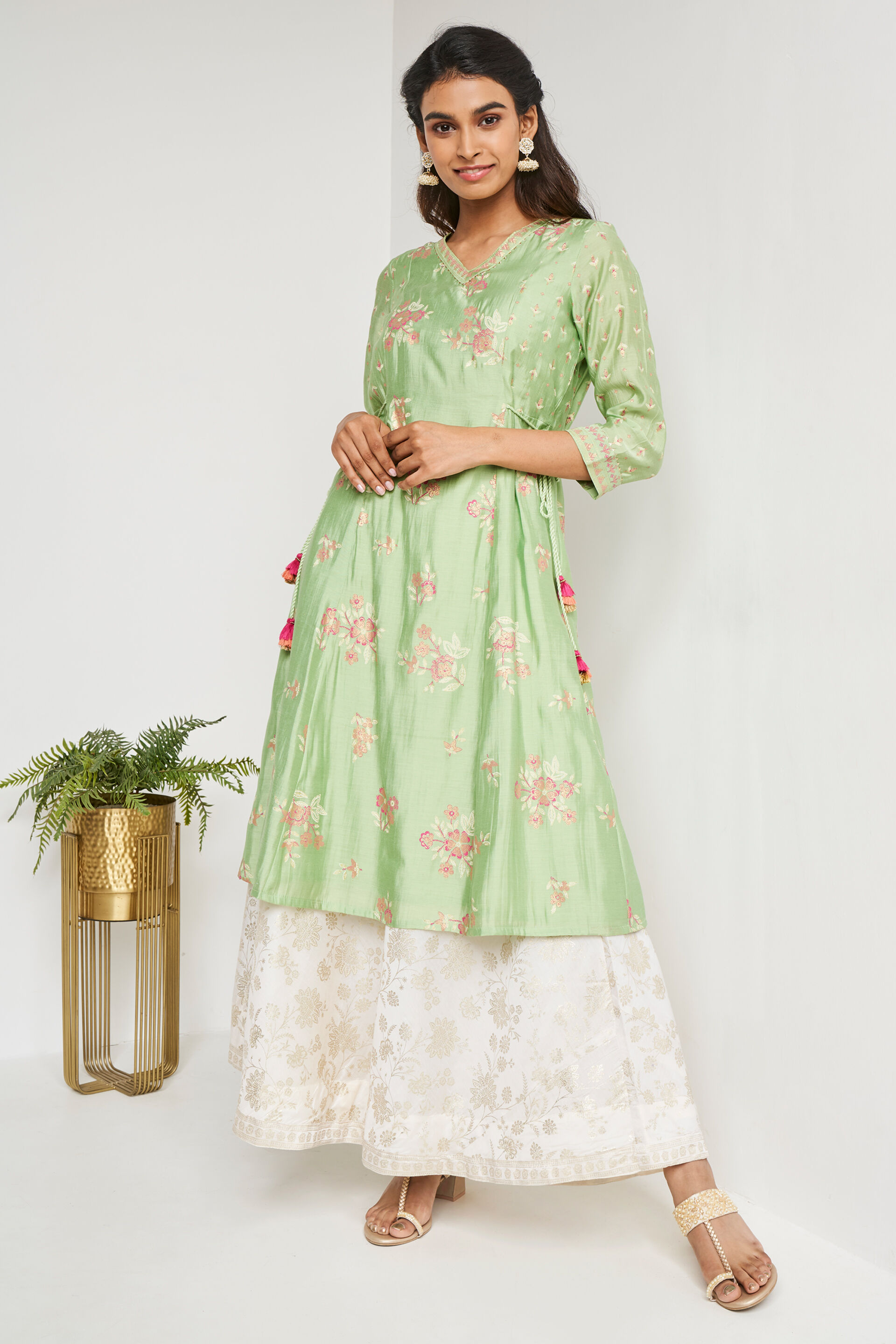Global desi green kurta new arrivals