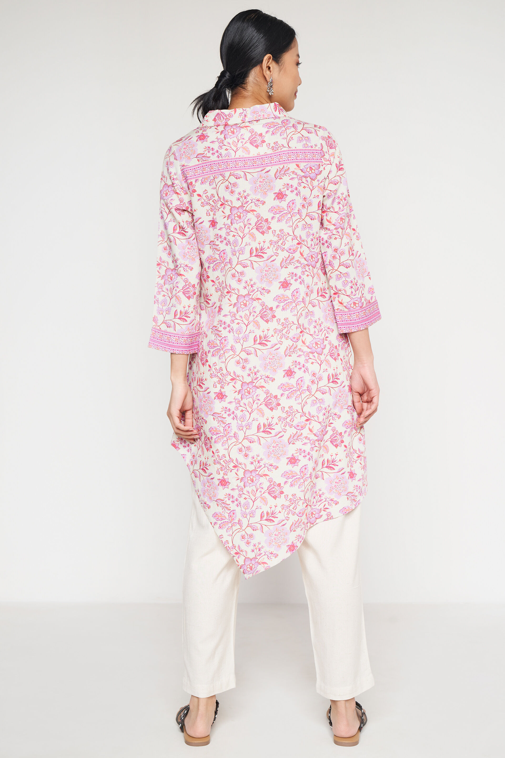 Lilac Floral A-Line Tunic, Lilac, image 3