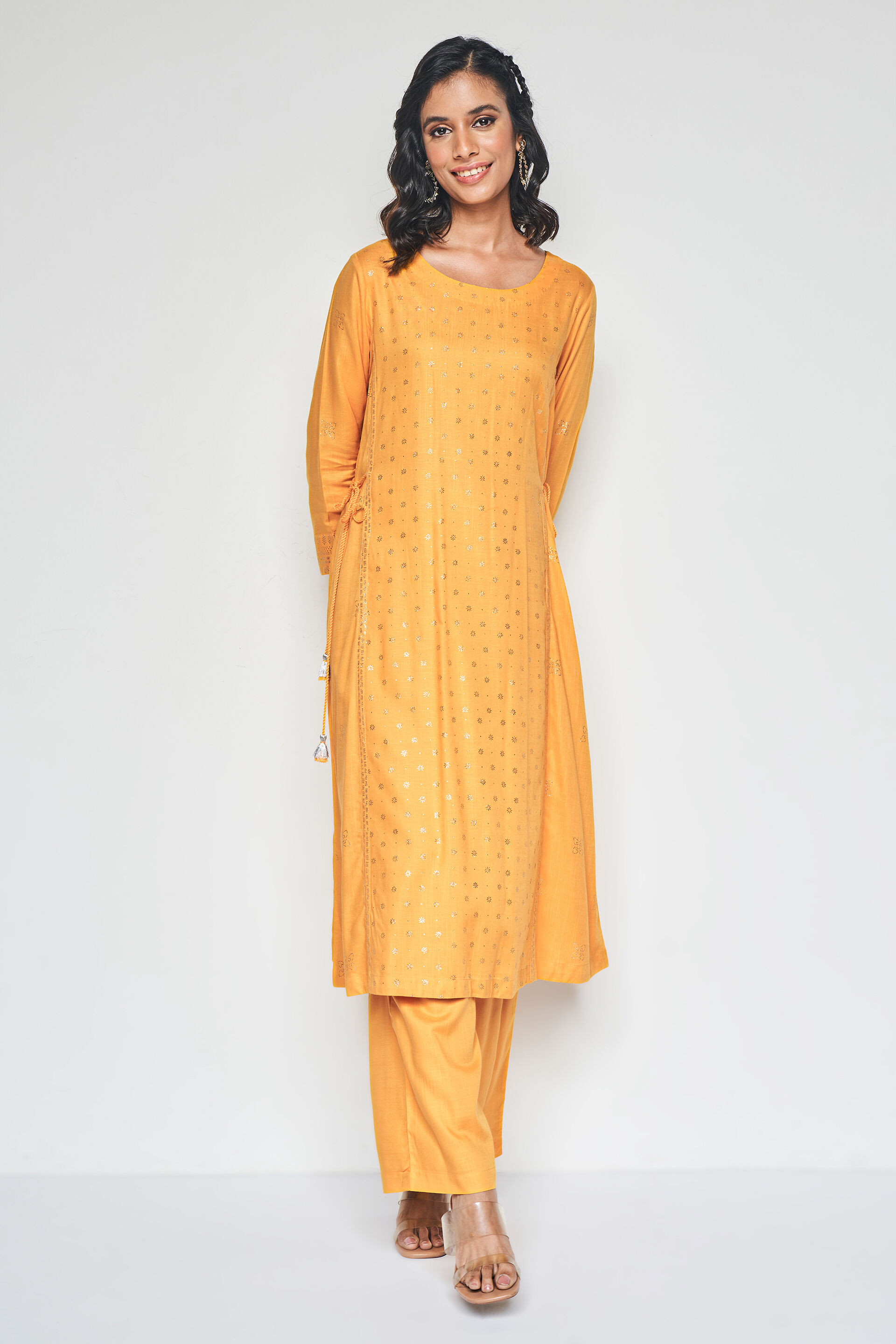 Sunshine Kurta Set, Mustard, image 7