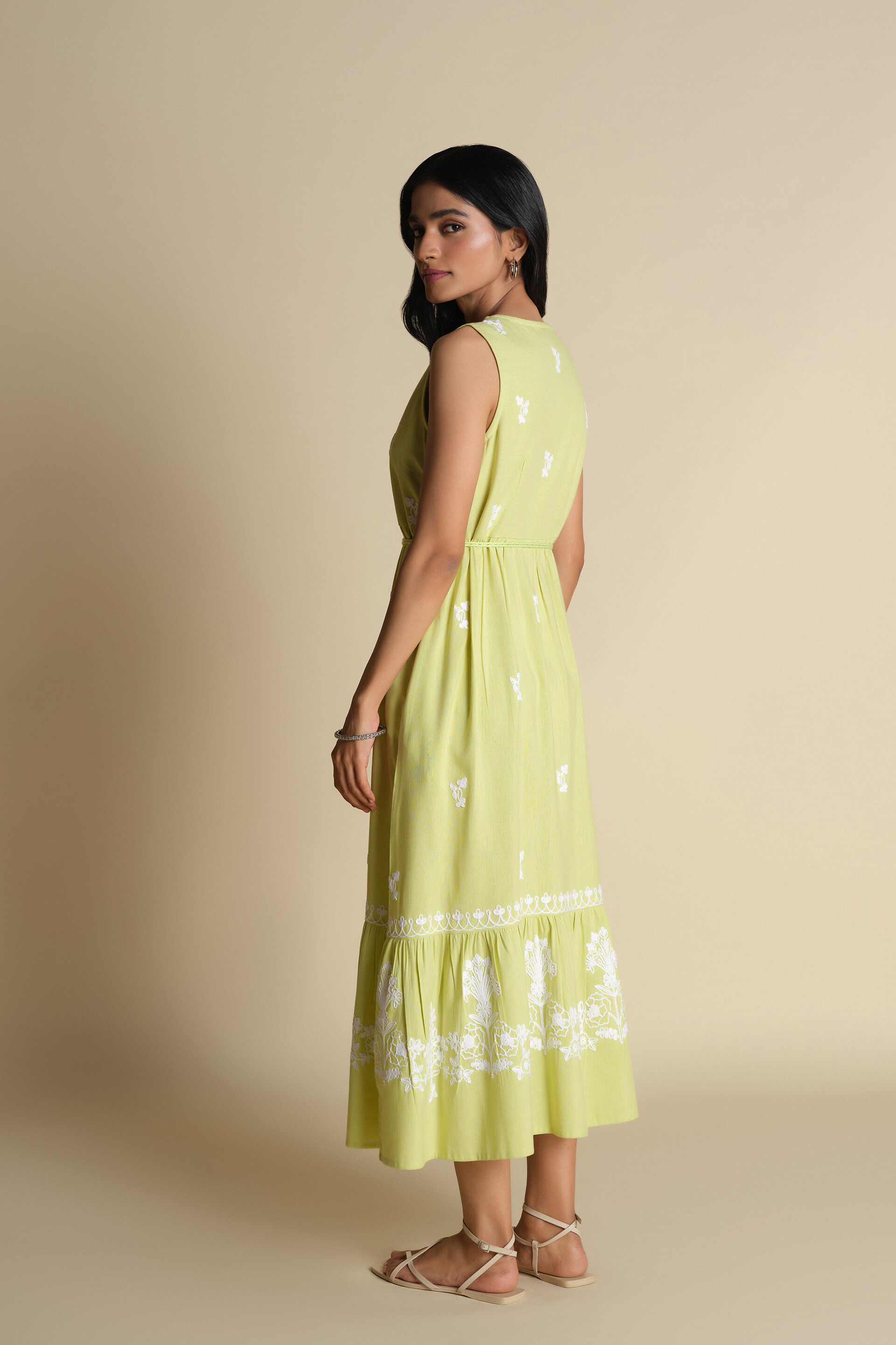 knee length dresses for ladies Tiered Layered Maxi Dress main image 0