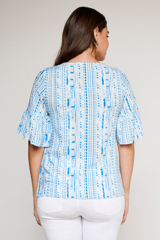 Blue Abstract Flared Top, Blue, image 4