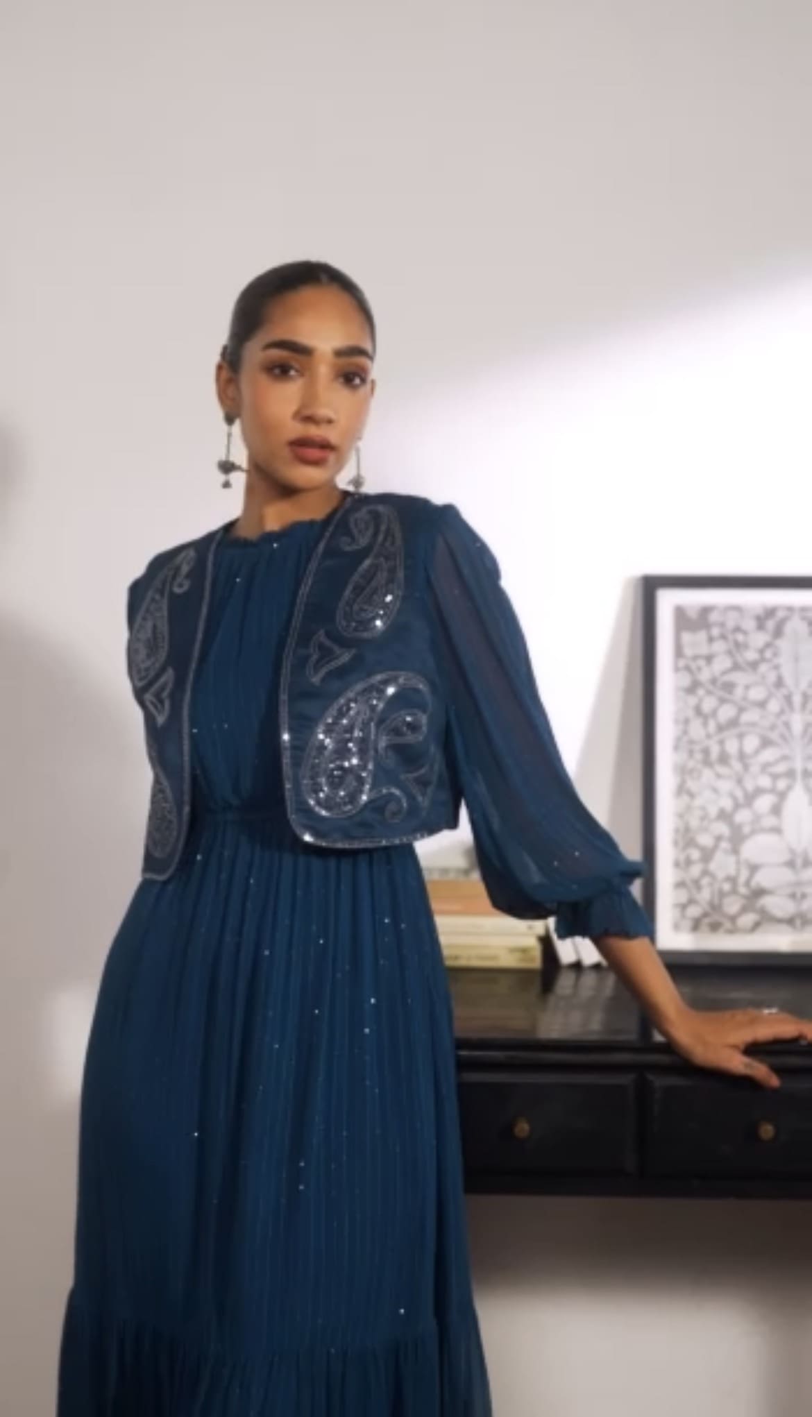 global desi blue dress – Buy Women's Western Fusion Dresses, Tops & Co-ords Online Category:BRIDAL DRESSES inspired prints Secondary color:Purple Vestido Maxi Lentejuela Party