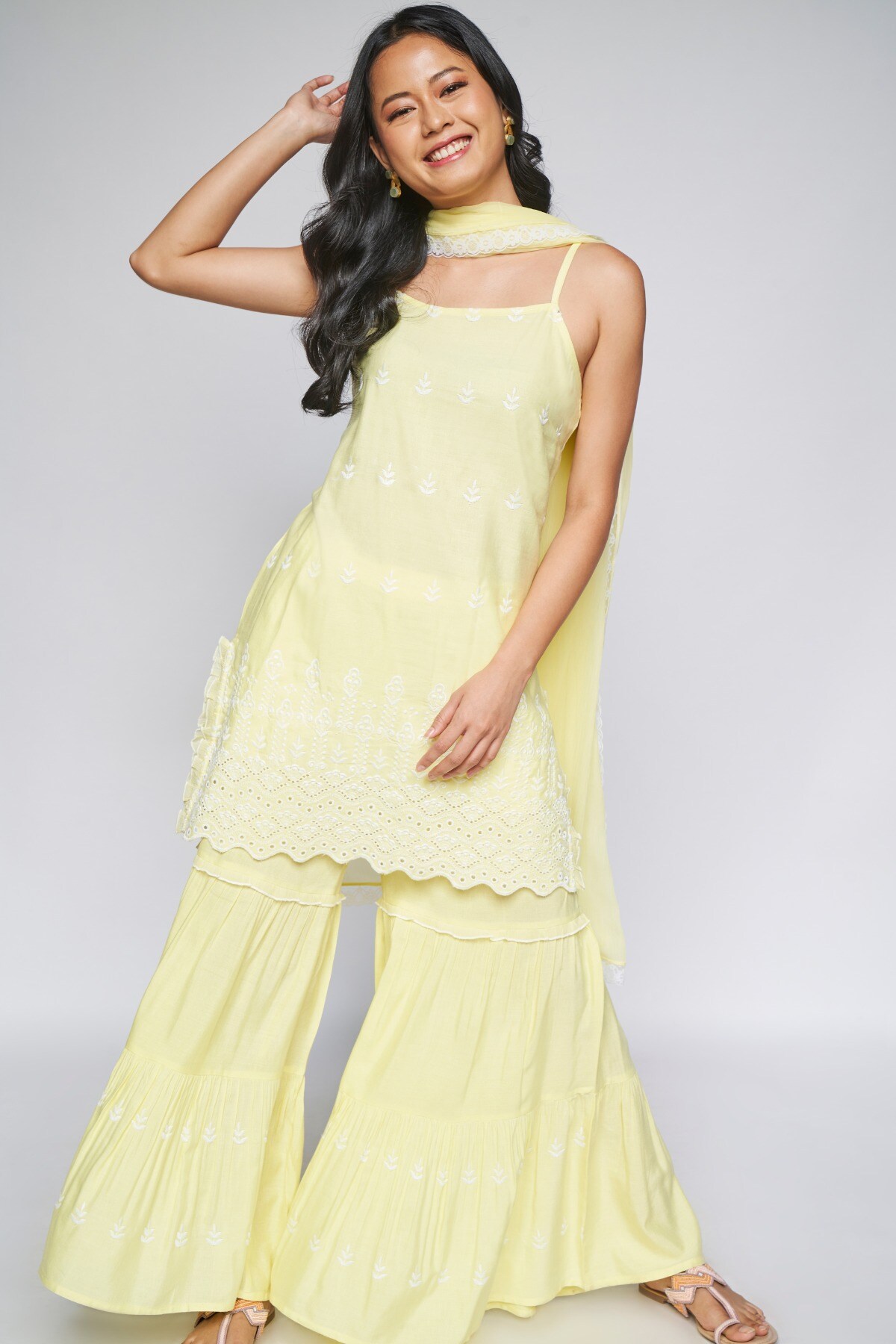 Global desi store yellow dress
