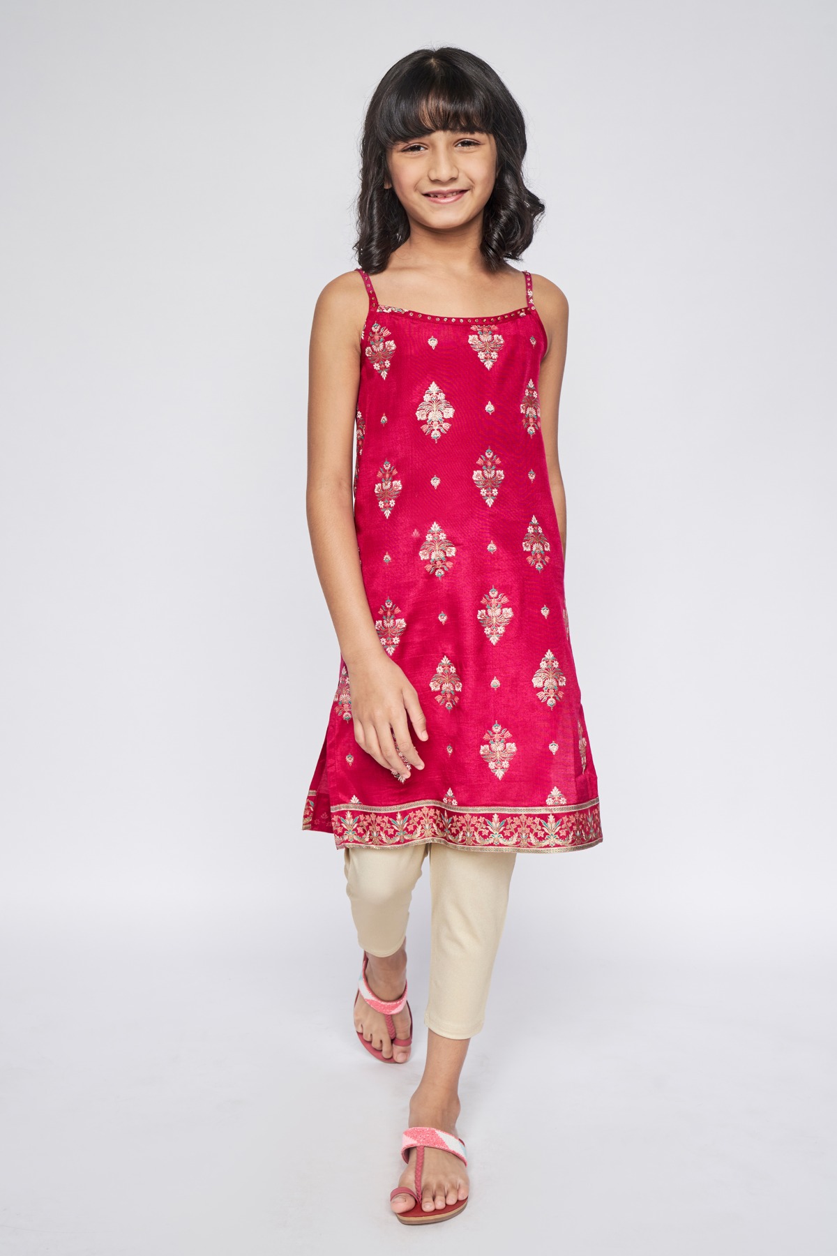 3 - Magenta Embellished Floral Suit, image 4