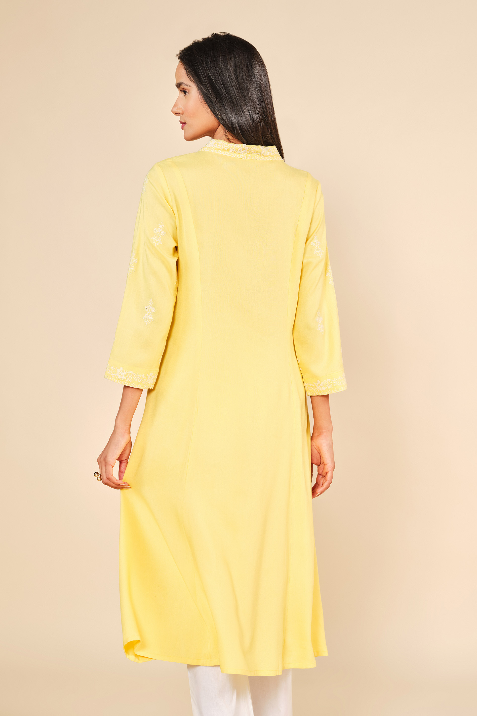 Yellow Bahar Kurta, Yellow, image 5
