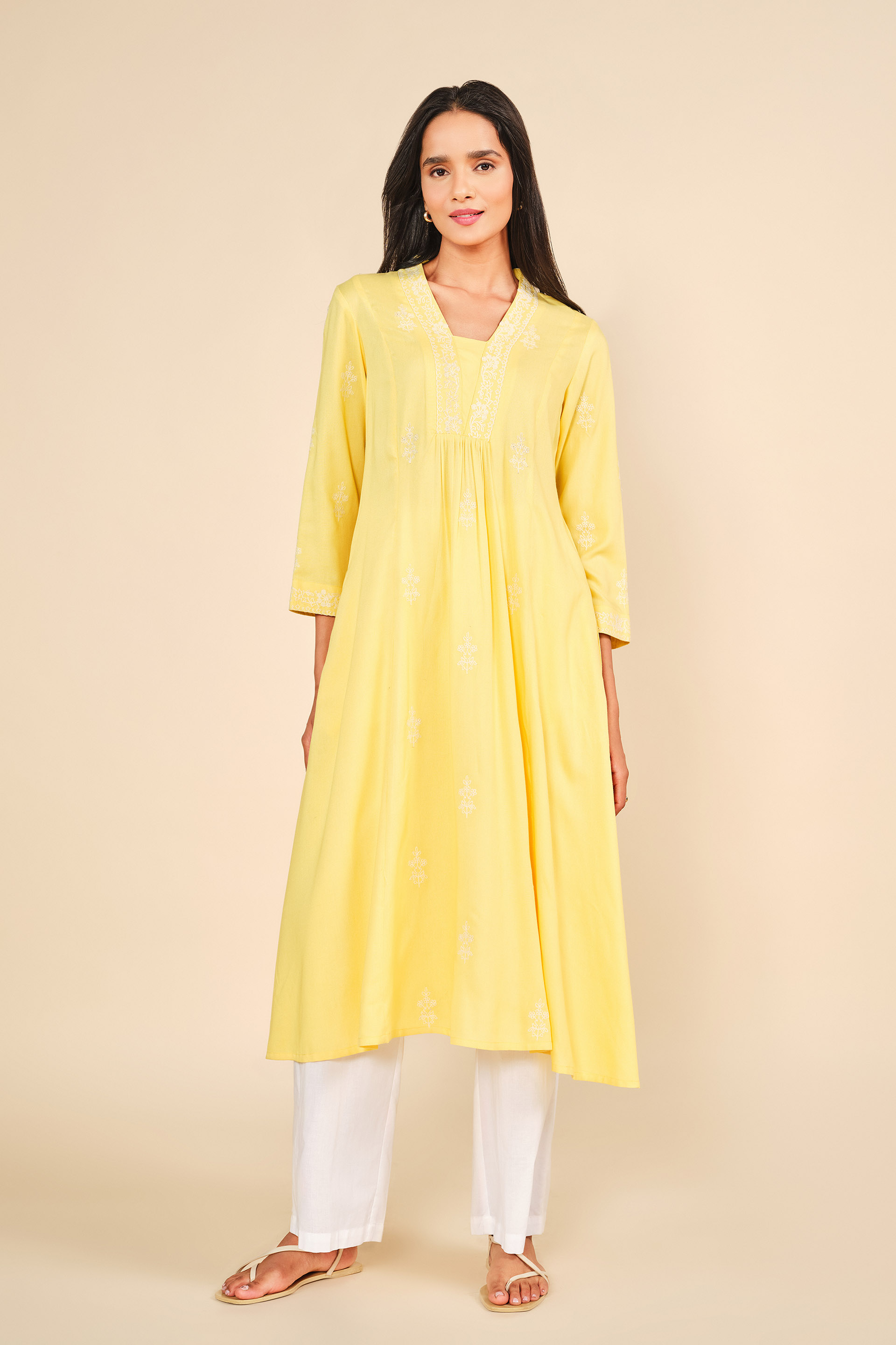 Yellow Bahar Kurta, Yellow, image 1