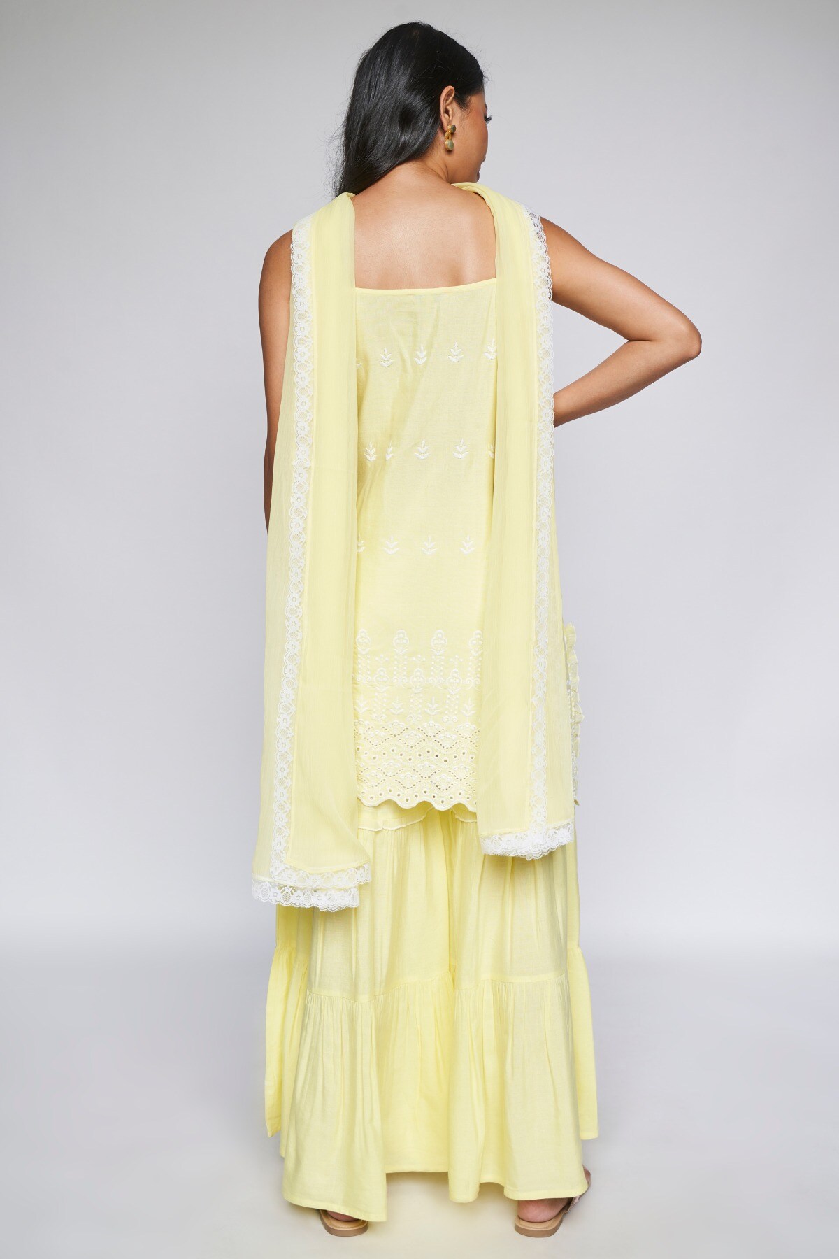 Buy Yellow Solid Straight Suit Online at Best Price at Global Desi
