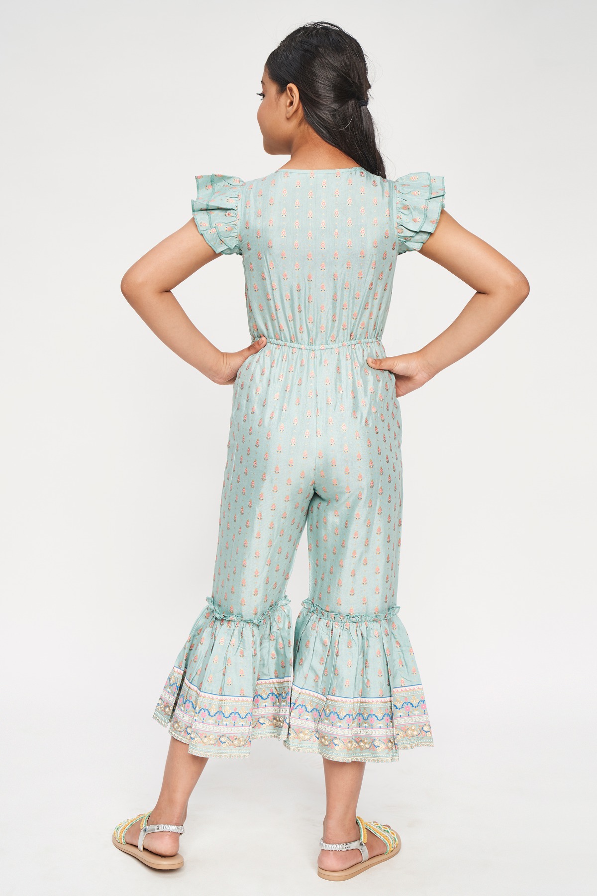 Buy Global Desi Blue Printed Jumpsuit for Women's Online @ Tata CLiQ