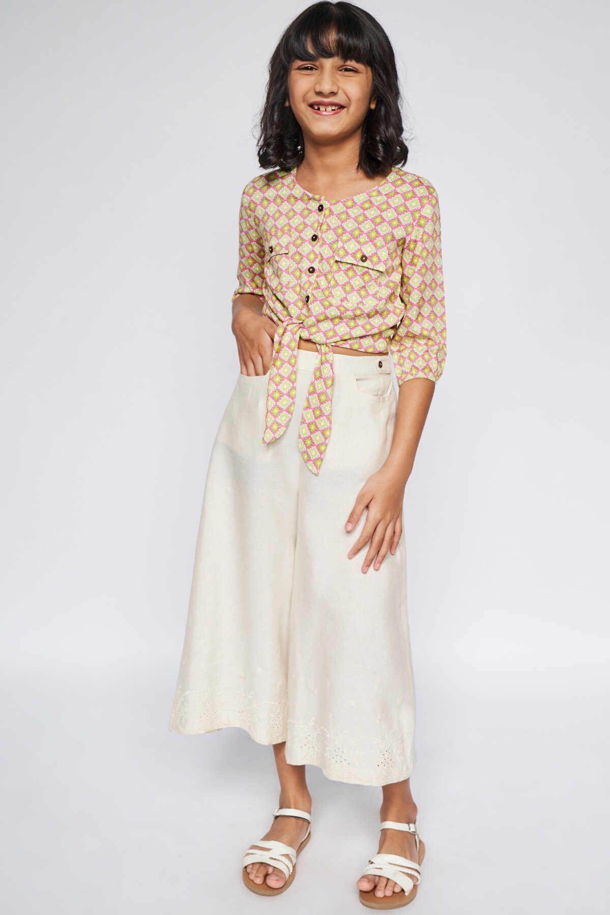 3 - Mint Tie-Ups Geometric Top, image 3