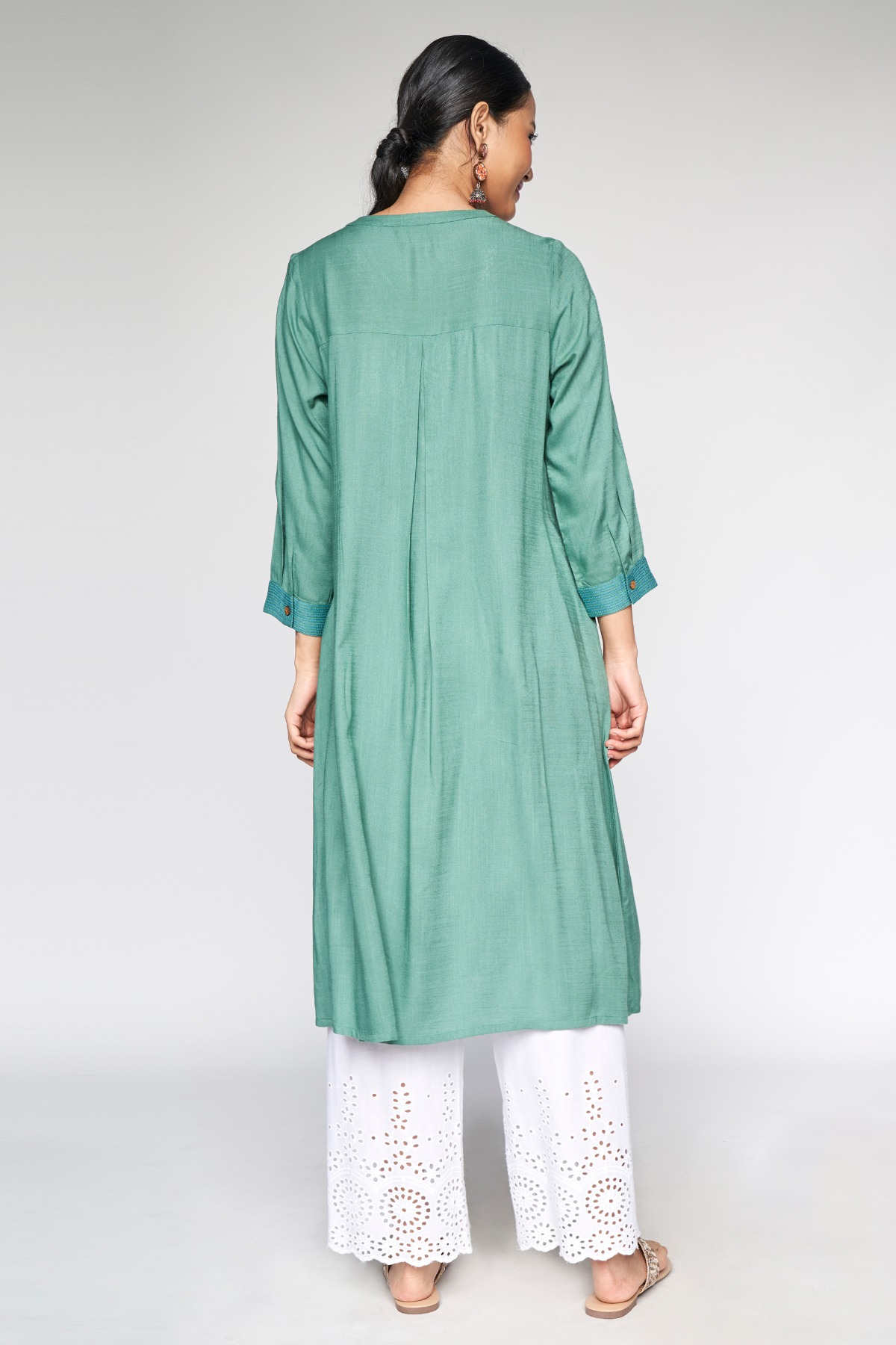 Global desi green kurta cheap