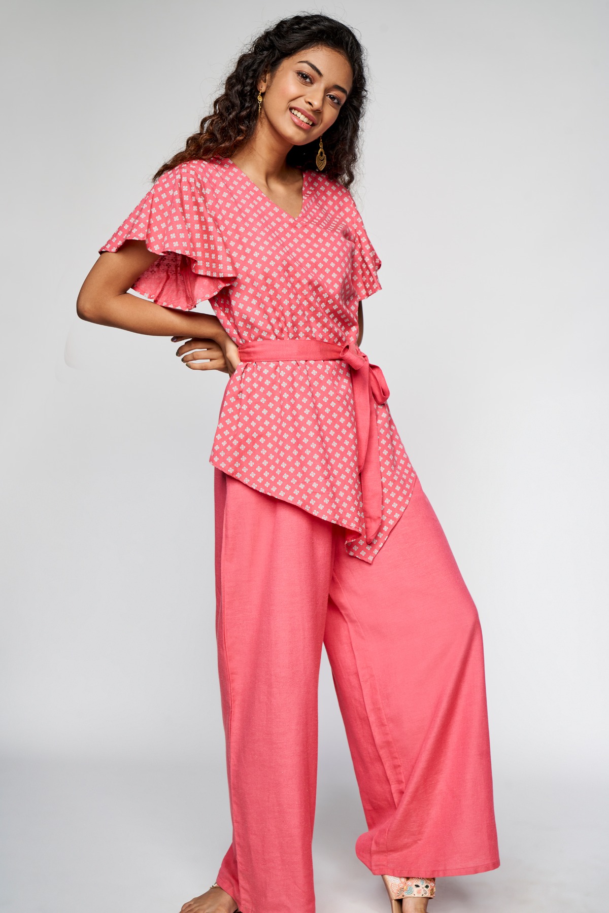 Buy Pink Floral Printed Jumpsuit Online at Best Price at Global