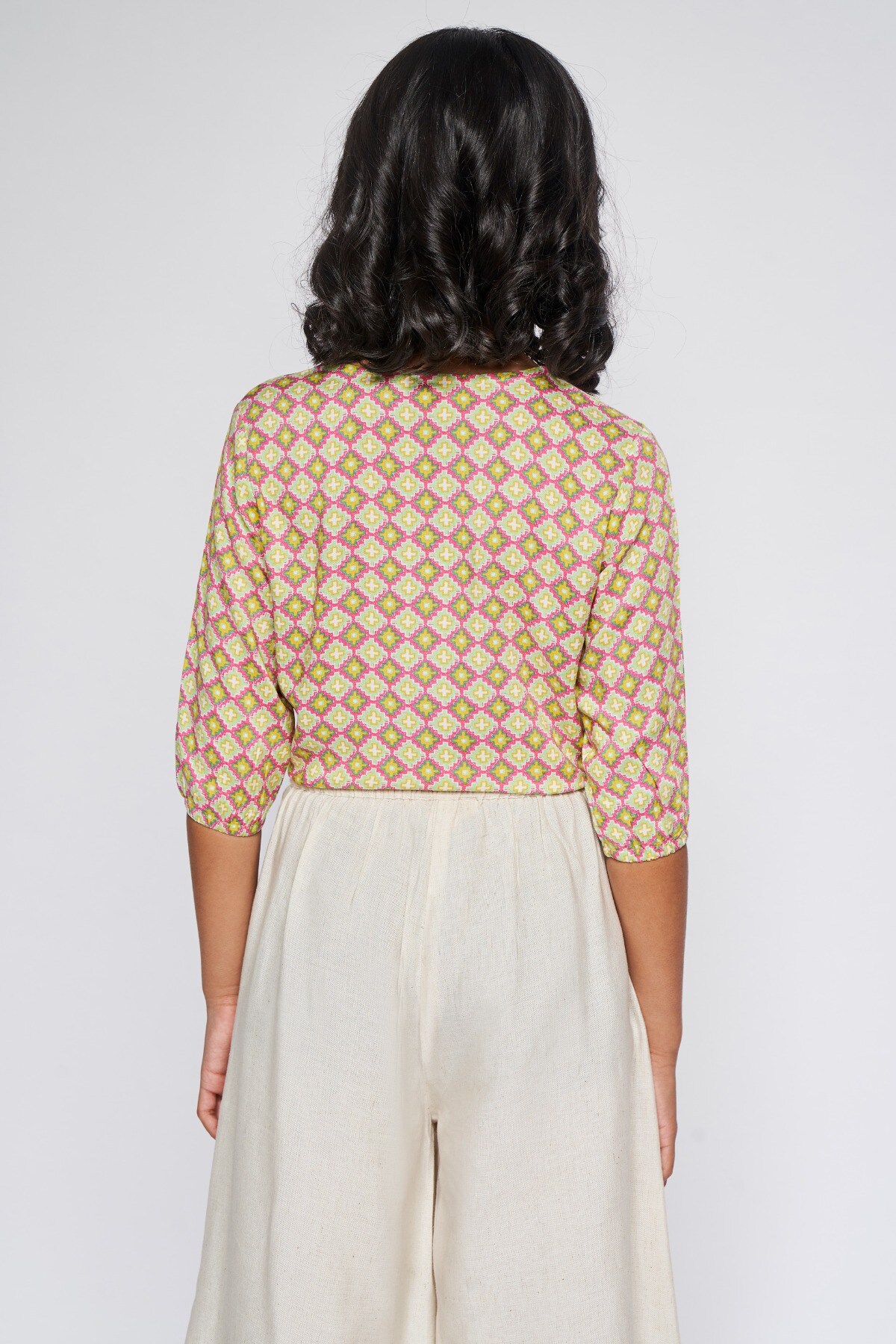 4 - Mint Tie-Ups Geometric Top, image 4