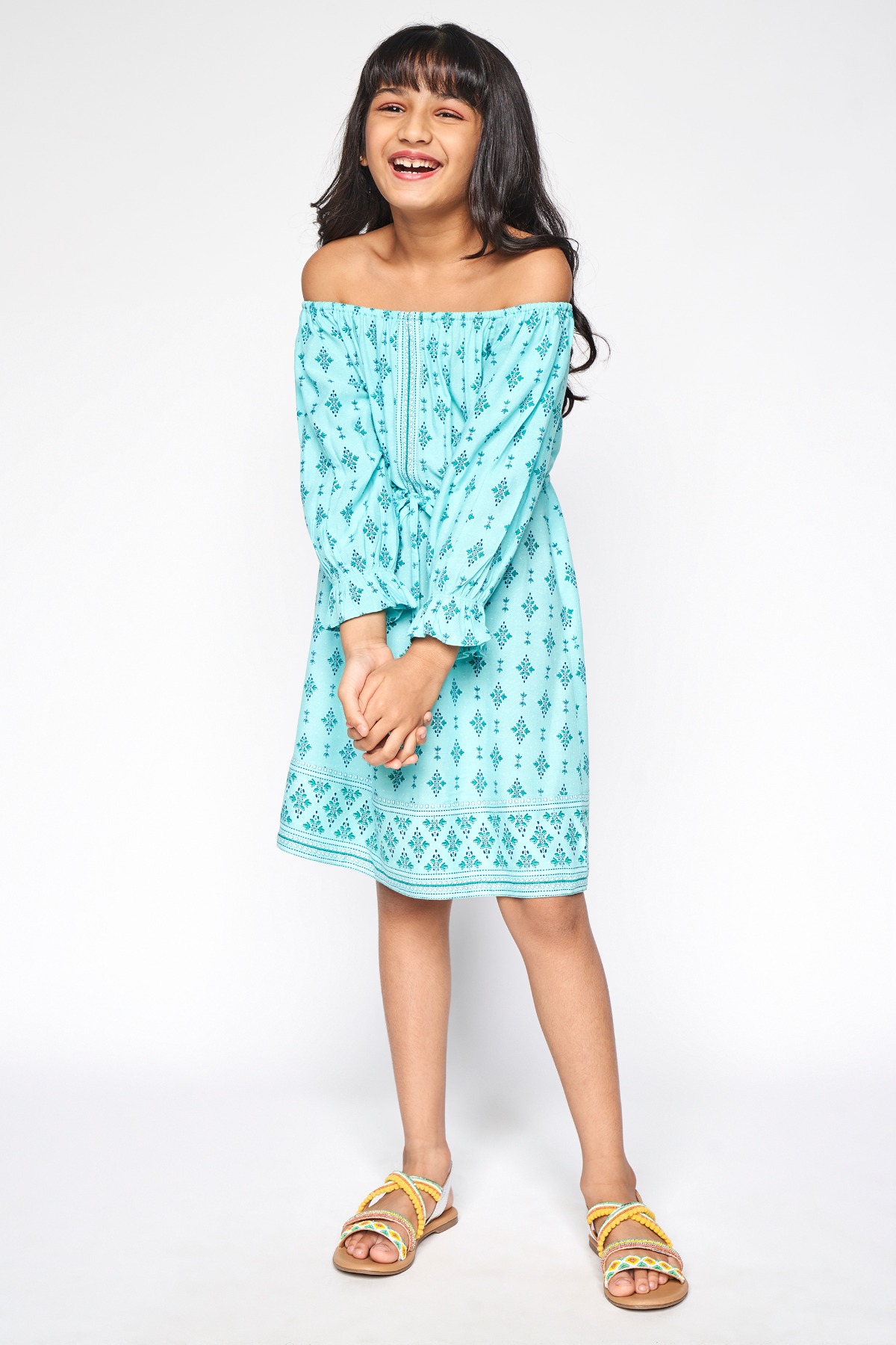 Aqua fit and flare dress shop