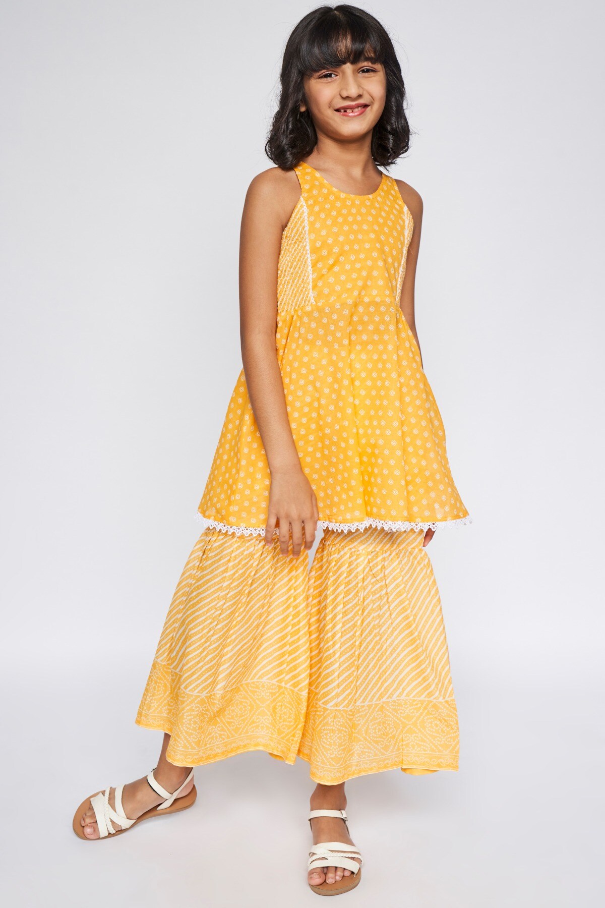 1 - Yellow Tassels Floral Suit, image 1
