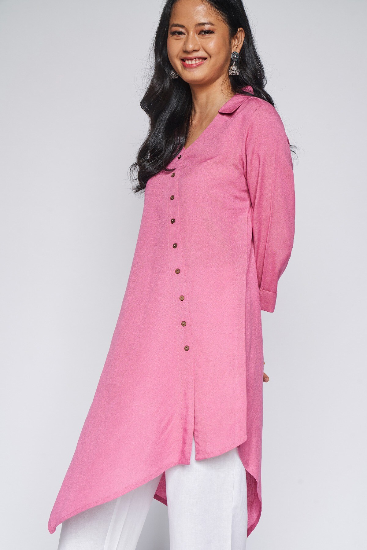 2 - Lilac Solid A-Line Tunic, image 2