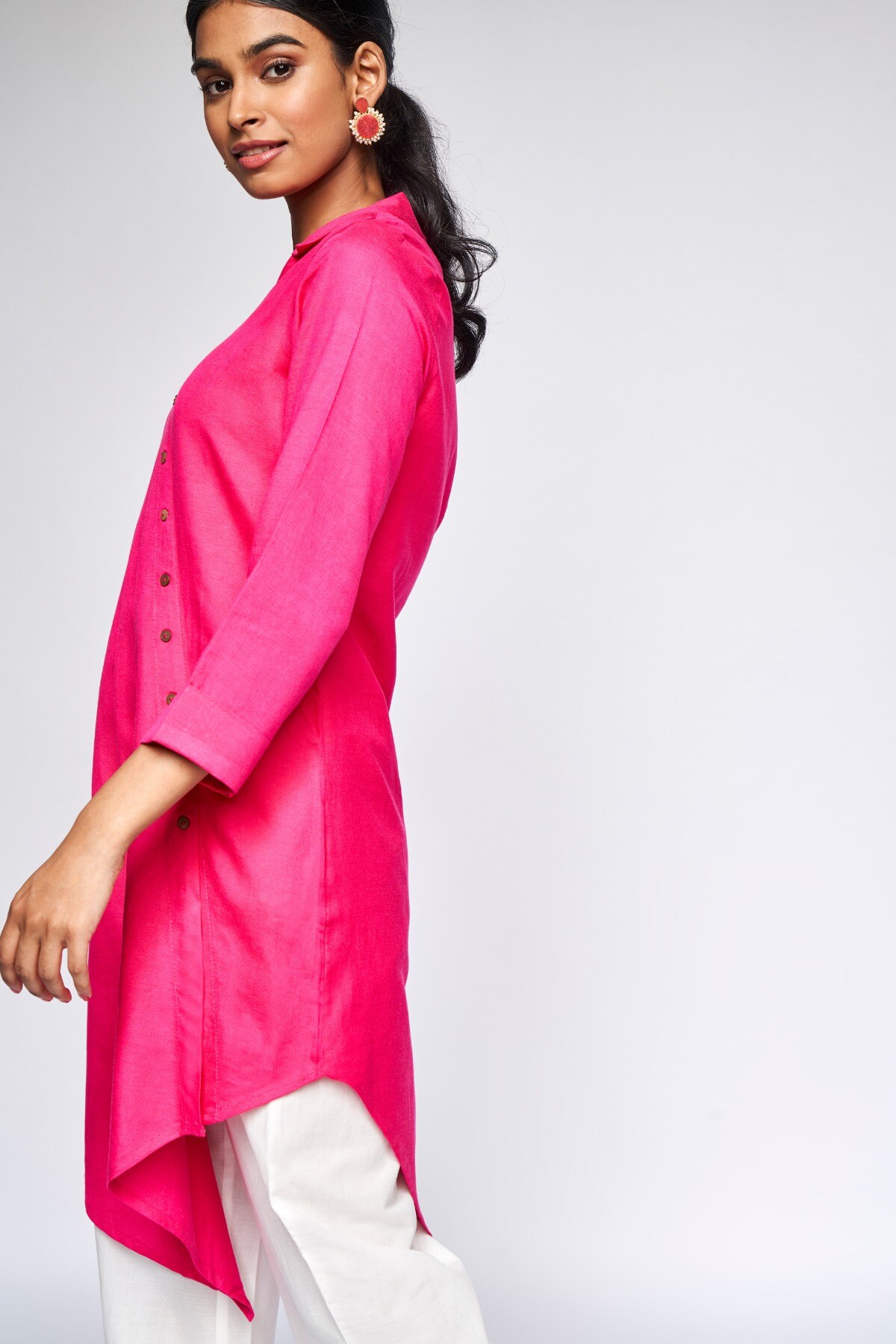2 - Pink Solid A-Line Tunic, image 4
