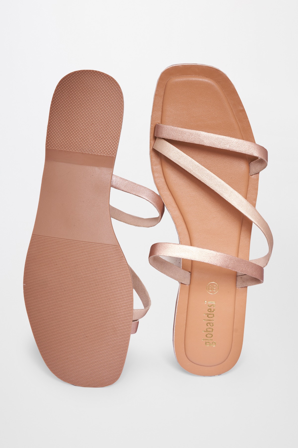 4 - Gold Flat Sandal, image 4