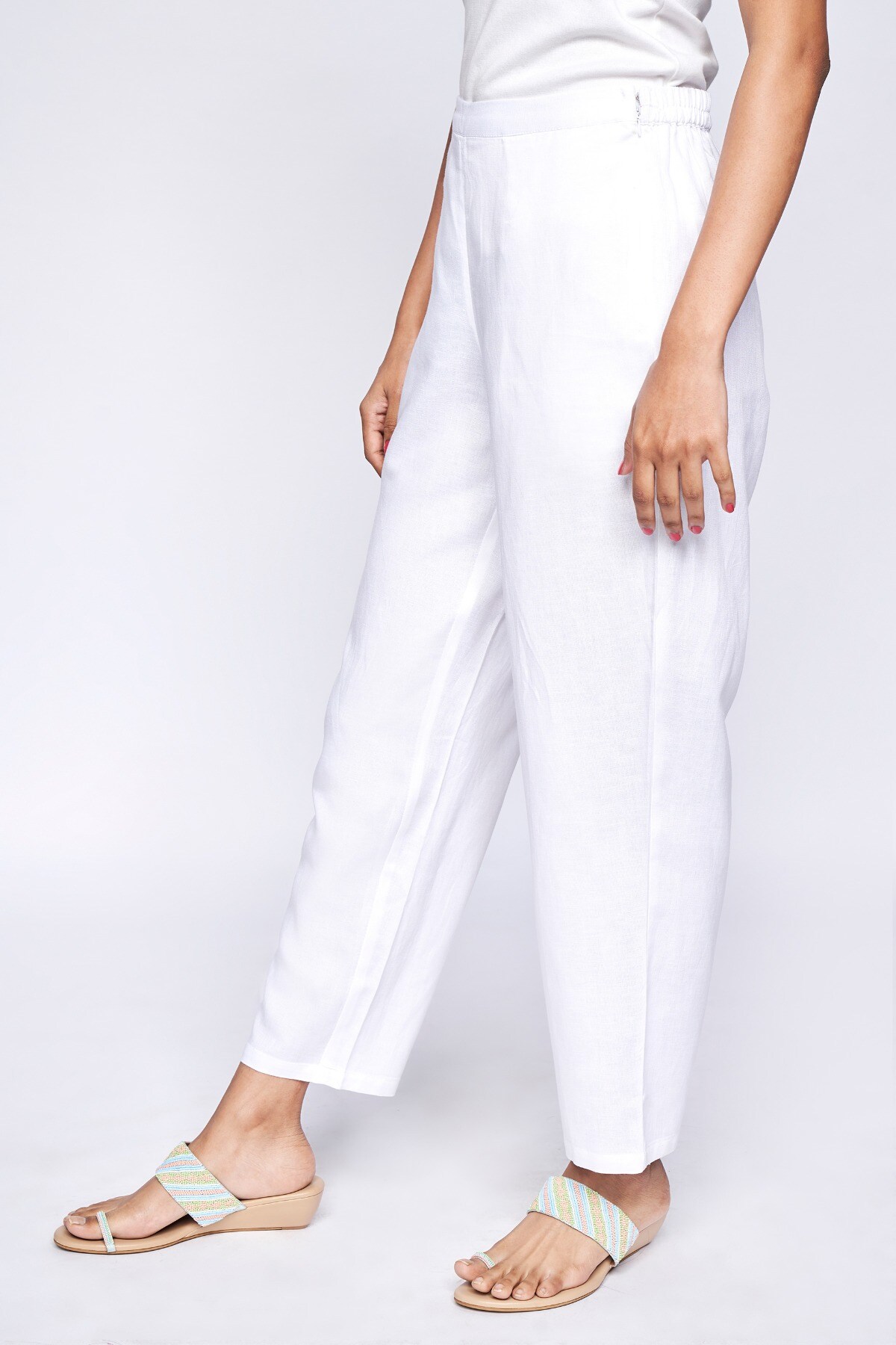 2 - White Solid Straight Bottom, image 2