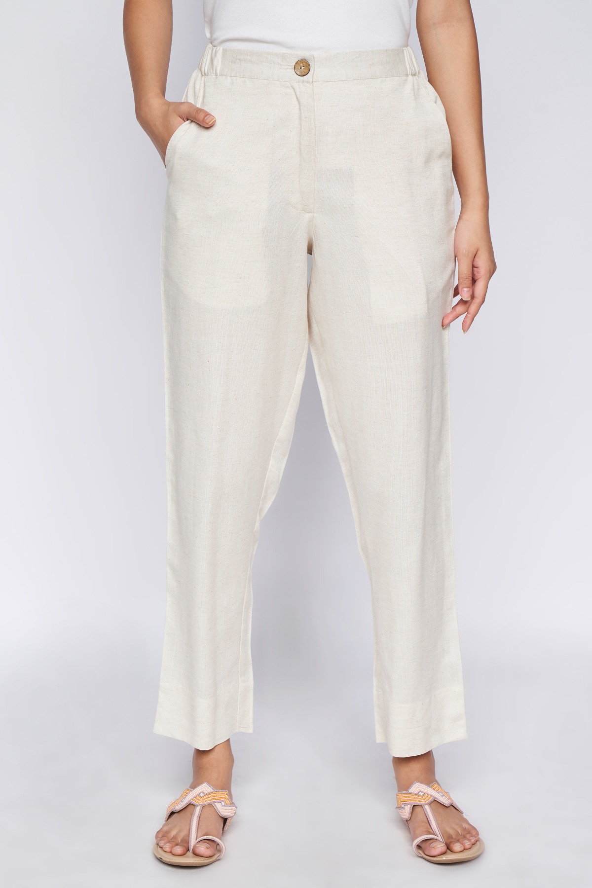 1 - White Solid Straight Bottom, image 1
