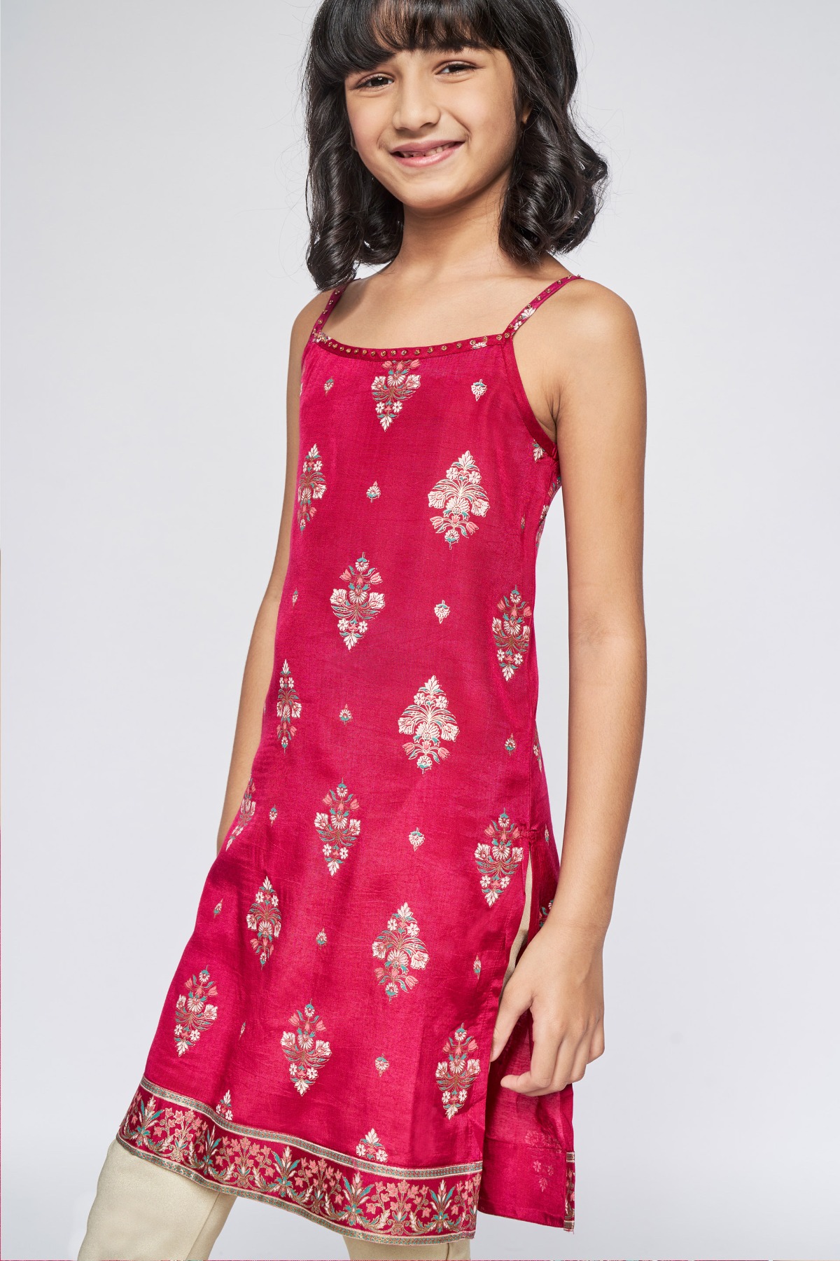 2 - Magenta Embellished Floral Suit, image 3