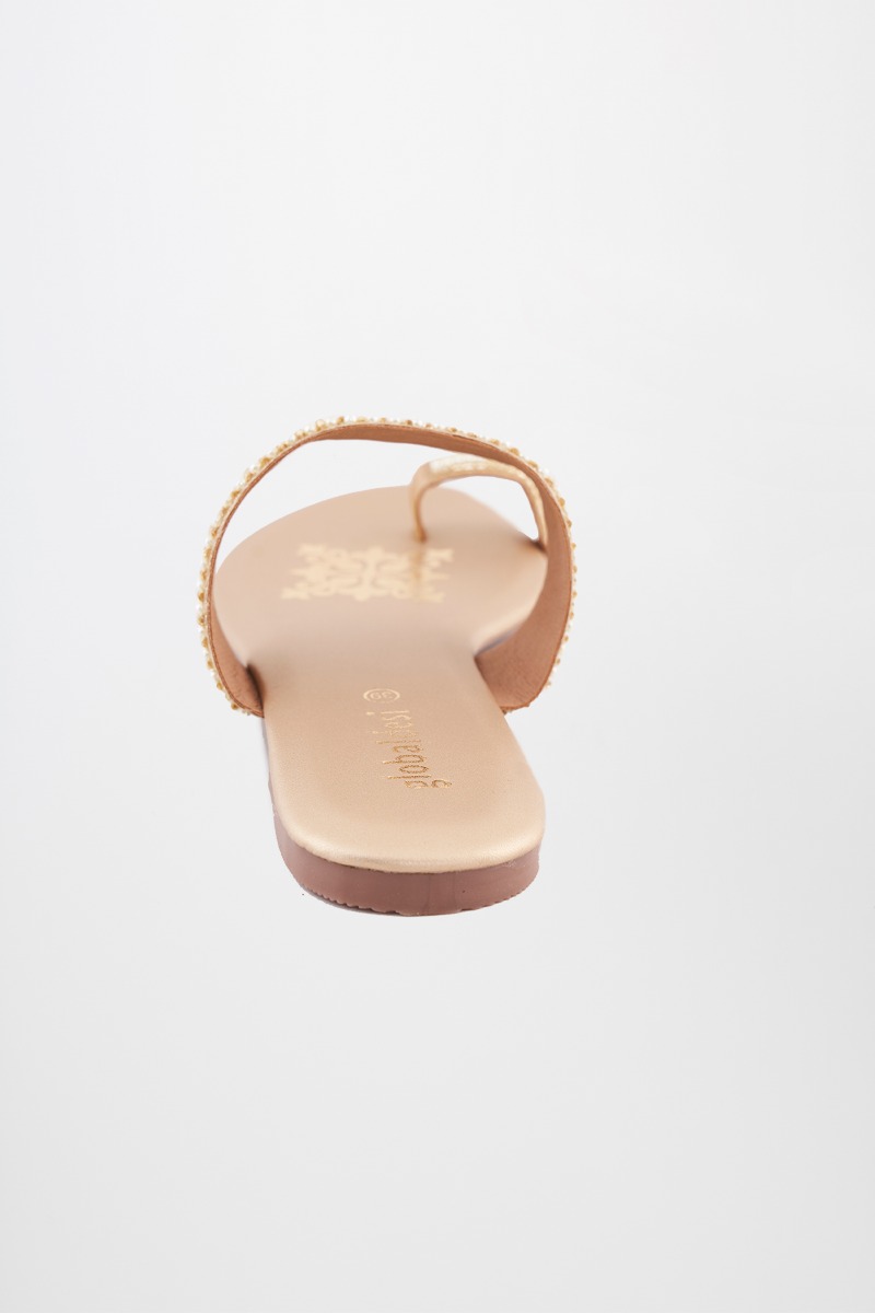 2 - Golden Embroidered Flats, image 2