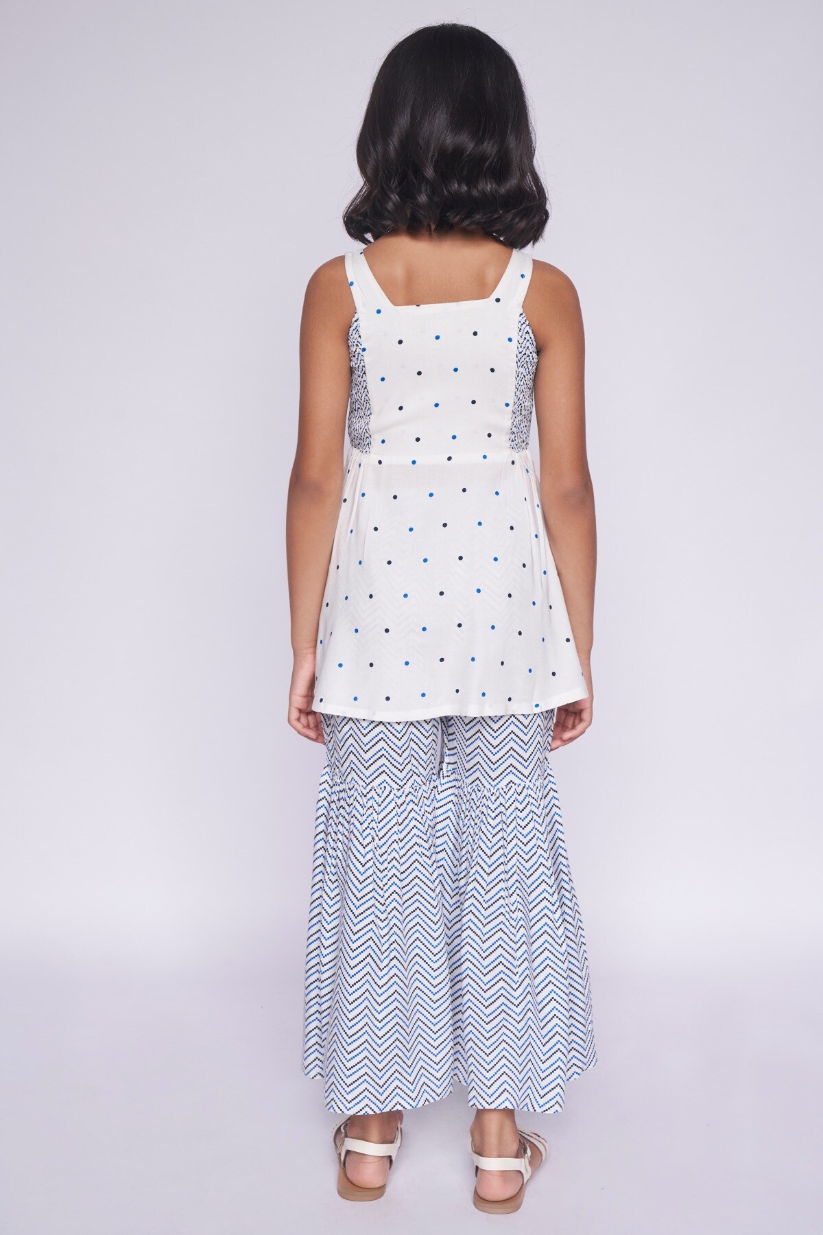 9 - White Smocking Geometric Suit, image 9