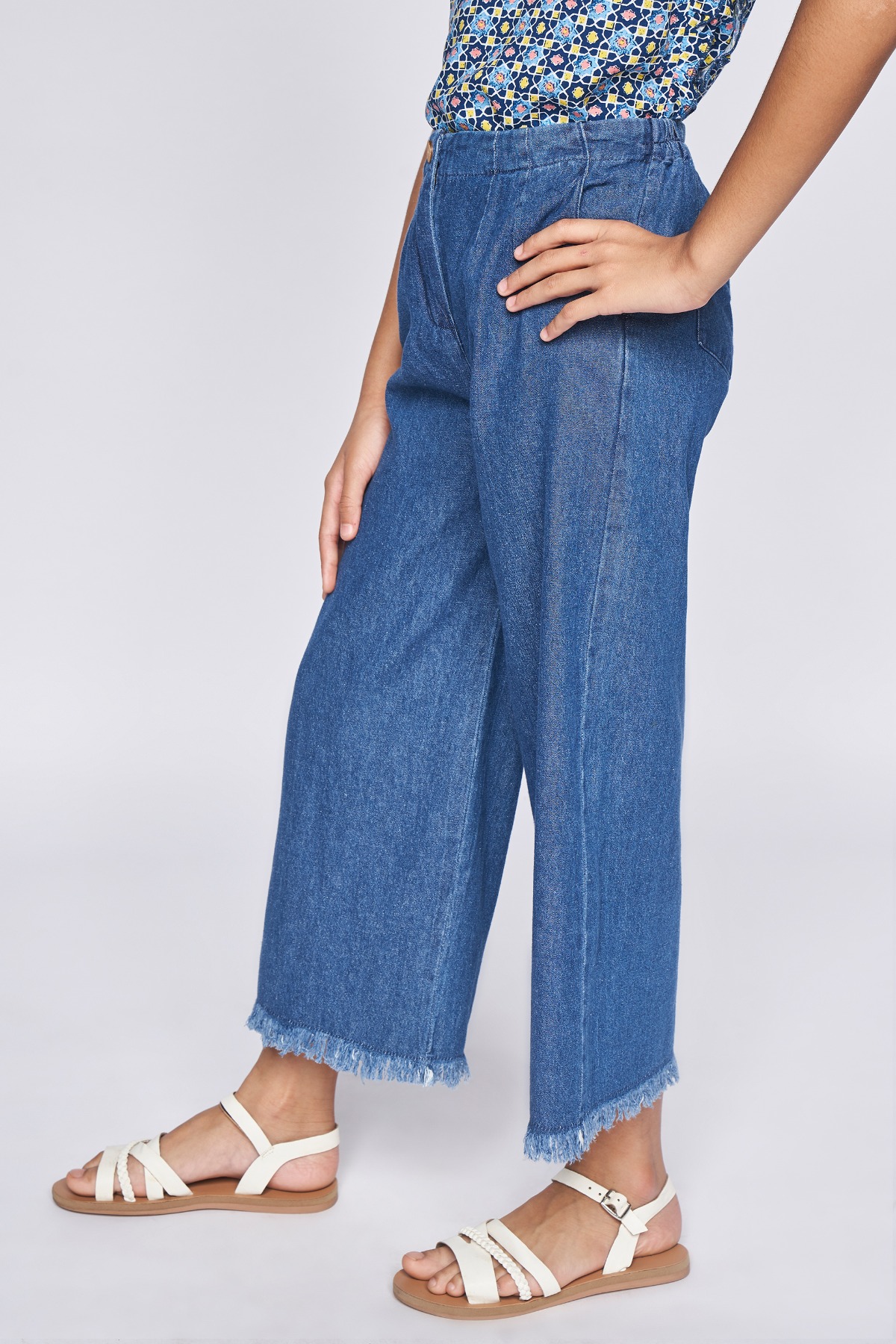 3 - Midnight Blue Fringes Solid Bottom, image 3