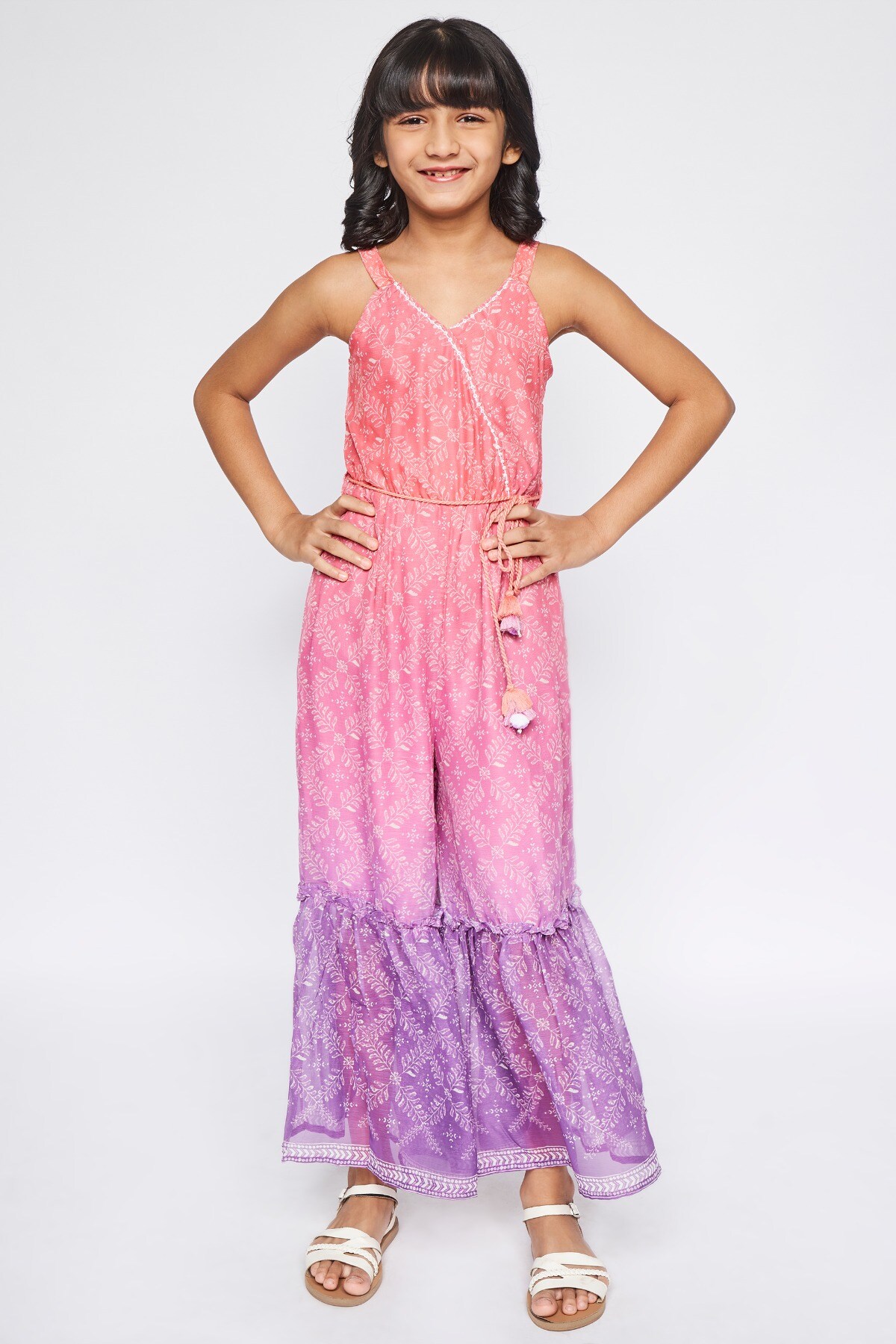 3 - Multi Color Embroidered Floral Jump Suit, image 3