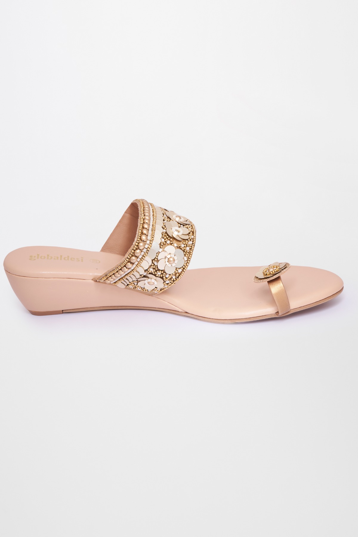 1 - Wedge Gold Sandal, image 1