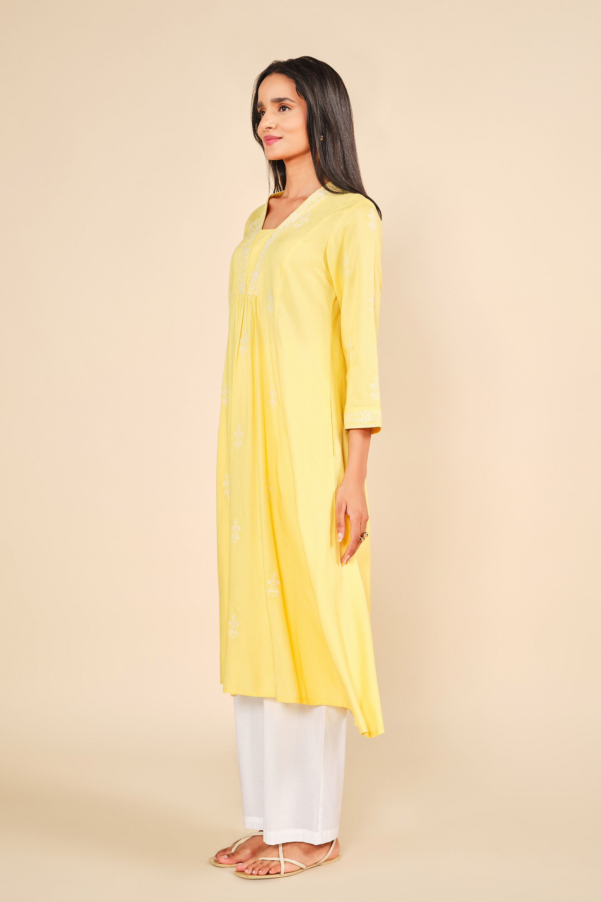 Yellow Bahar Kurta, Yellow, image 2