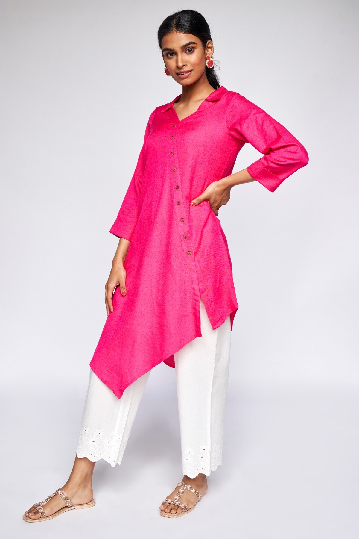 3 - Pink Solid A-Line Tunic, image 3